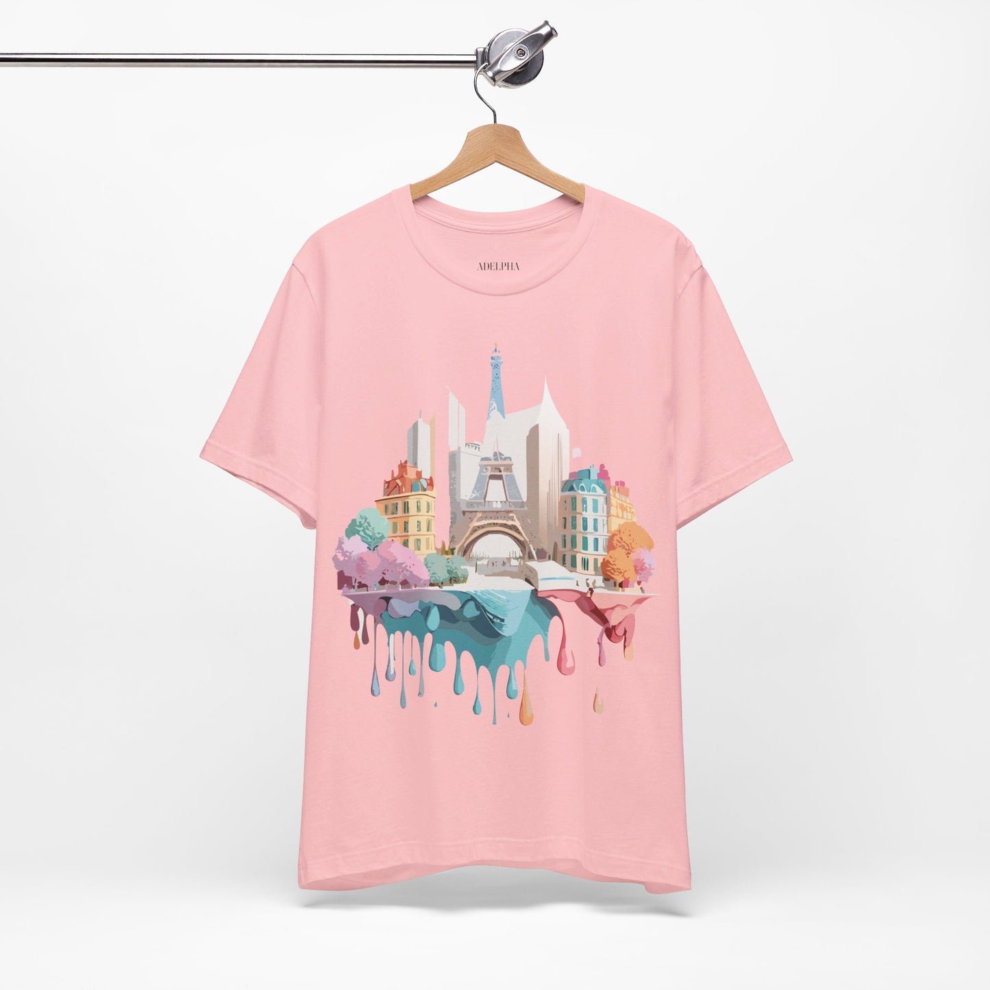 Natural Cotton Tee Shirt - Beautiful Places Collection - Paris Printify