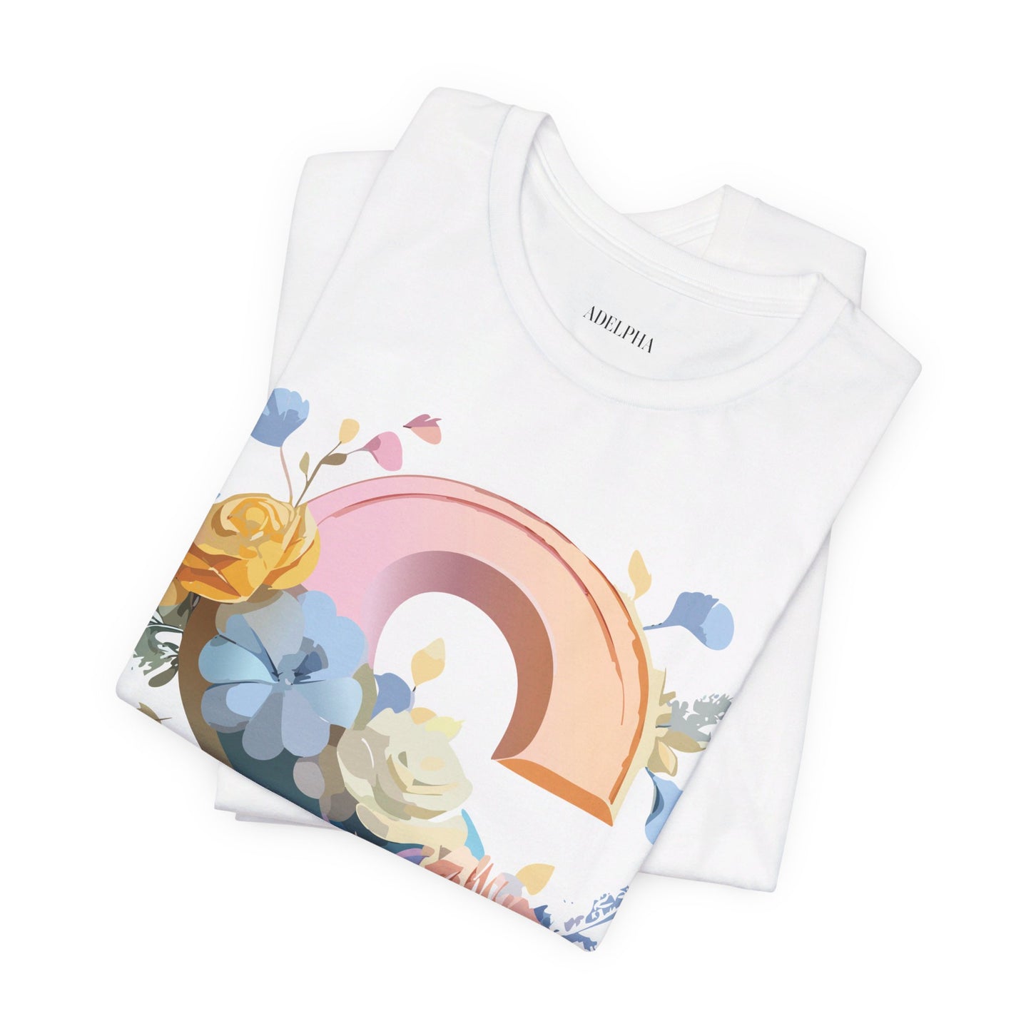Natural Cotton Tee Shirt - Letters Collection - S Printify
