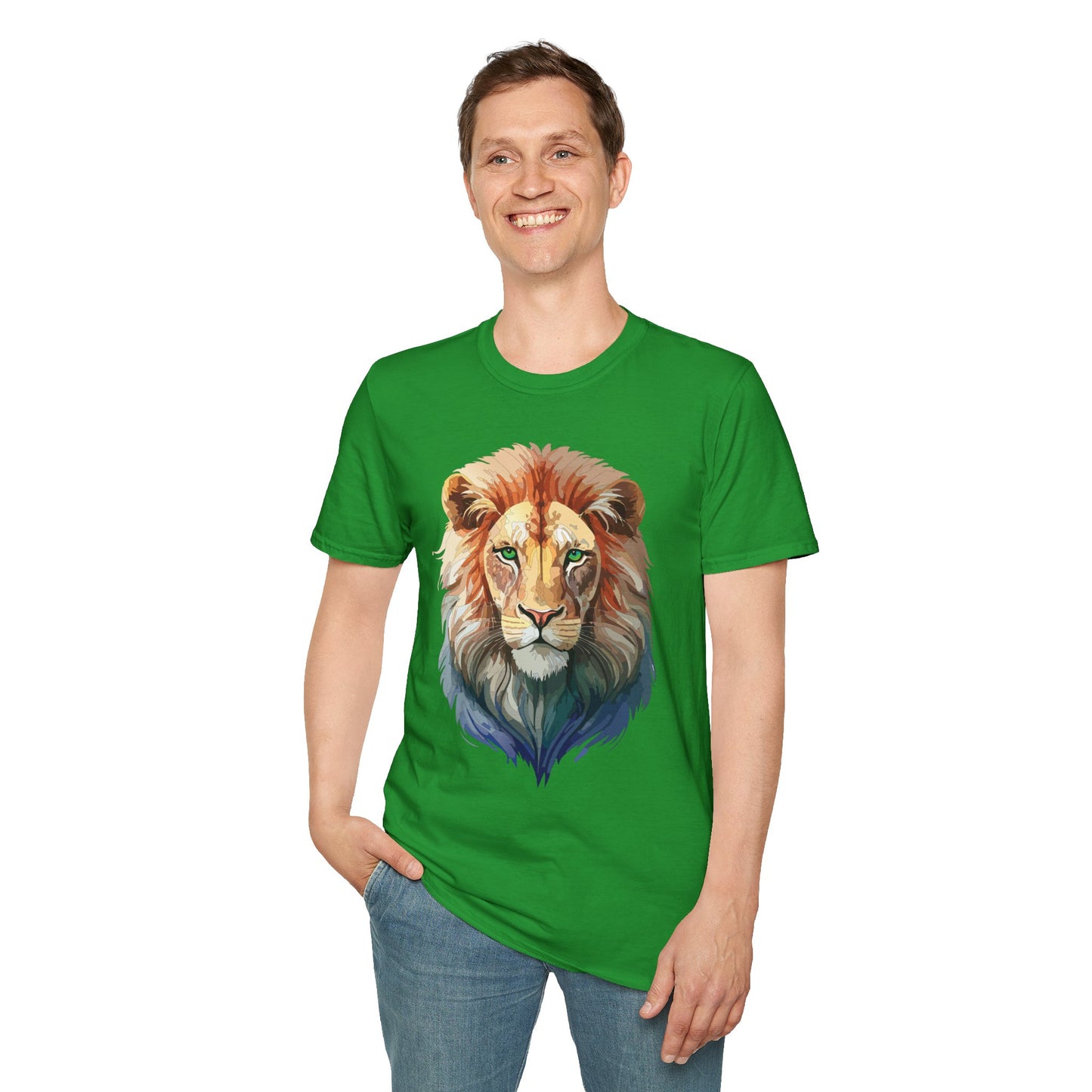 Lion Shirt, Shirt with Lion, Floral Lion Tee, Shirt with Animals