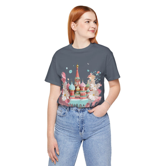 Natural Cotton Tee Shirt - Beautiful Places Collection - Moscow Printify