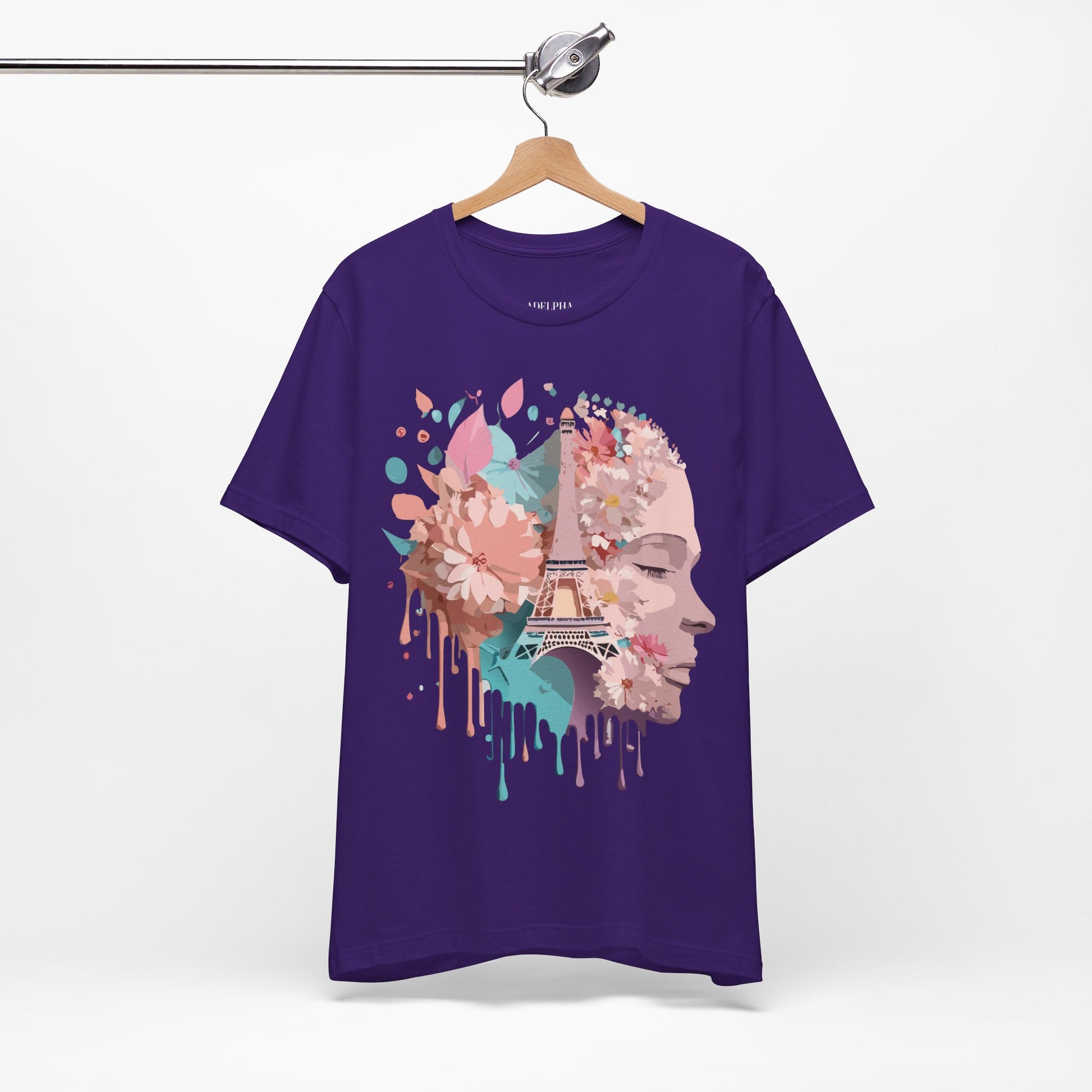 Natural Cotton Tee Shirt - Beautiful Places Collection - Paris Printify