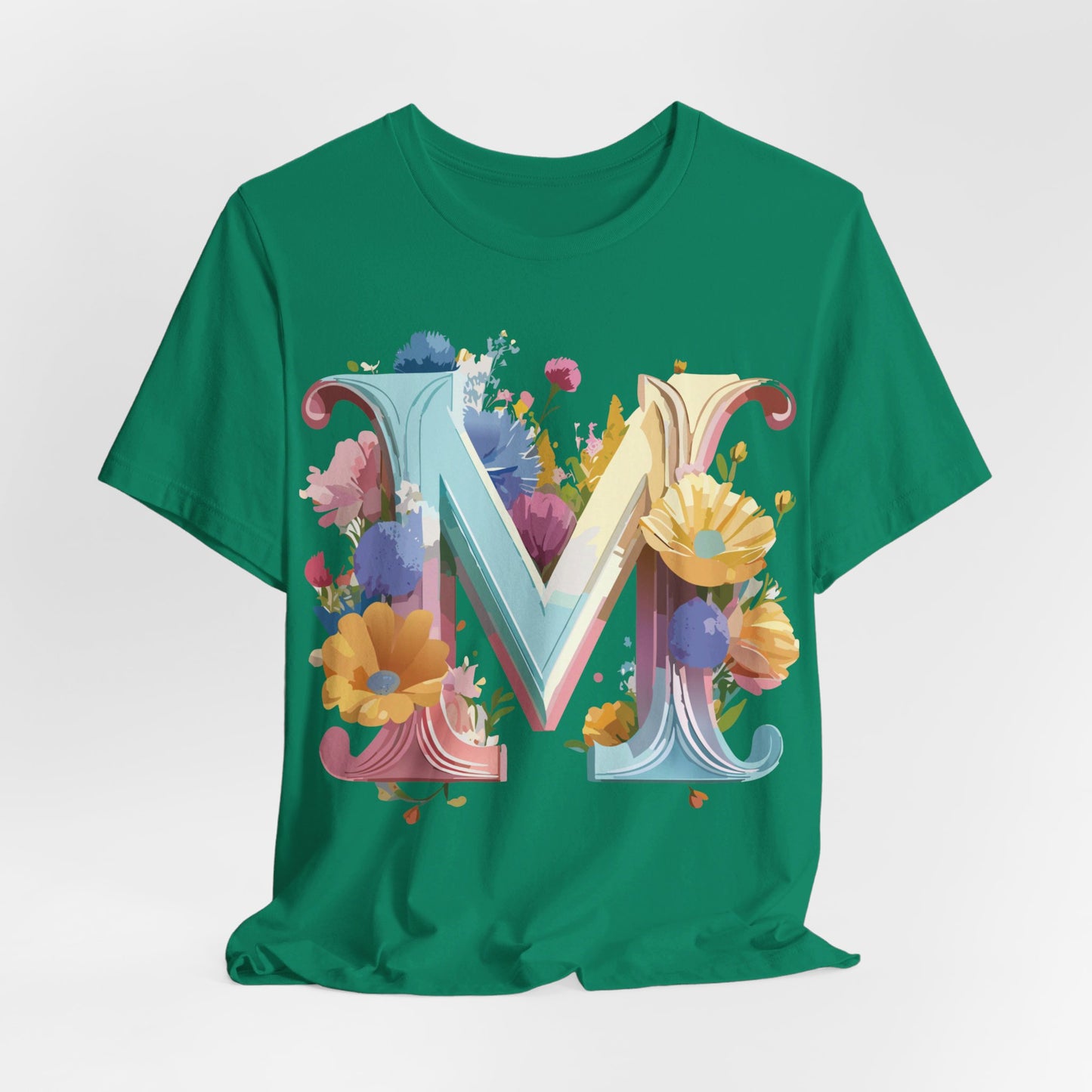Natural Cotton Tee Shirt - Letters Collection - M Printify