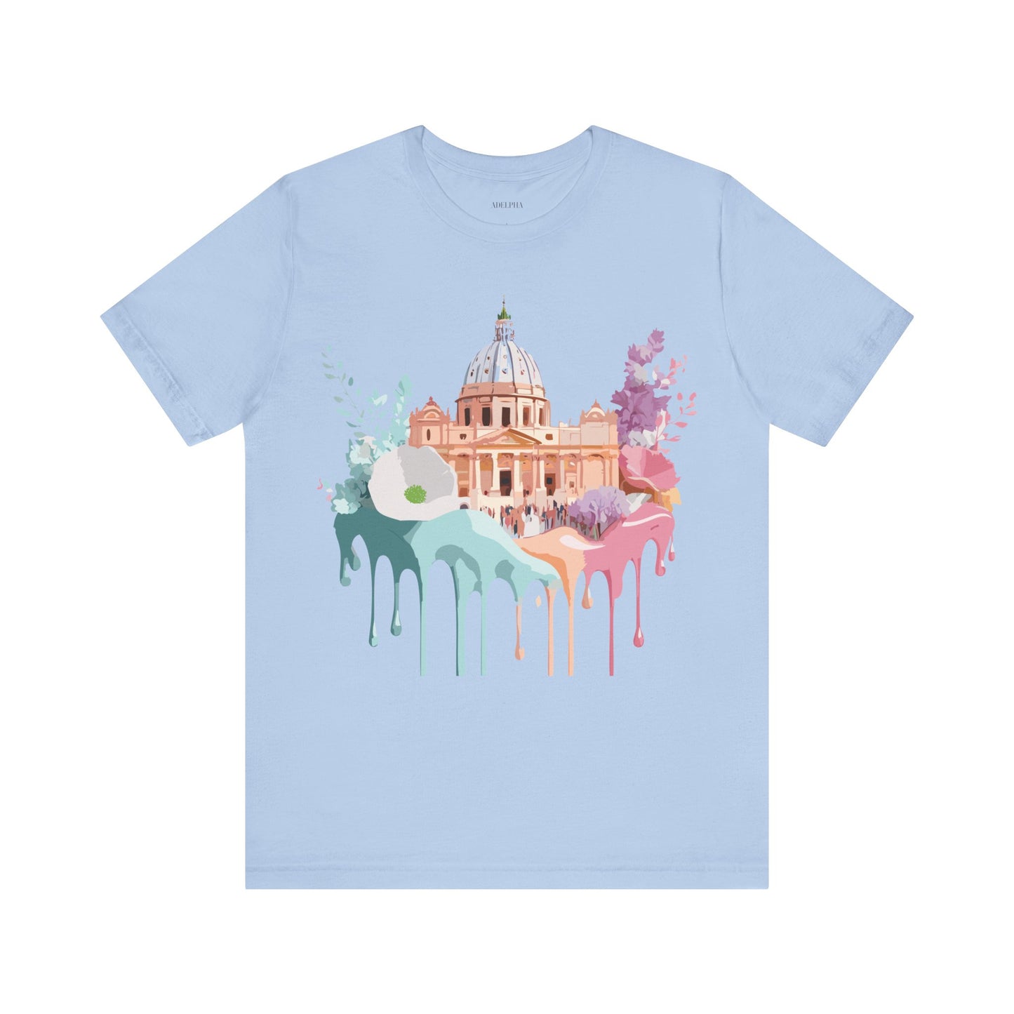 Natural Cotton Tee Shirt - Beautiful Places Collection - Rome Printify