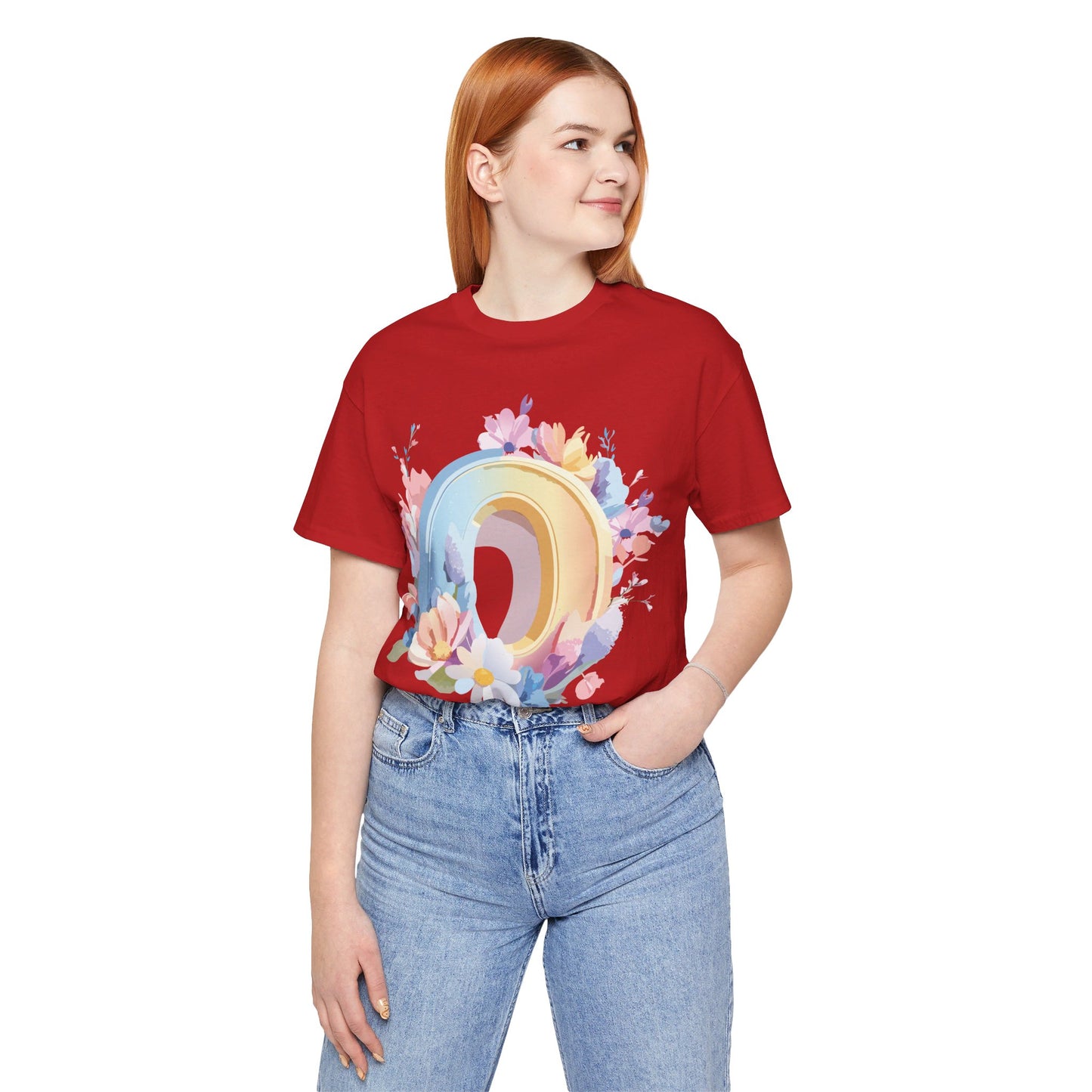 Natural Cotton Tee Shirt - Letters Collection - O Printify