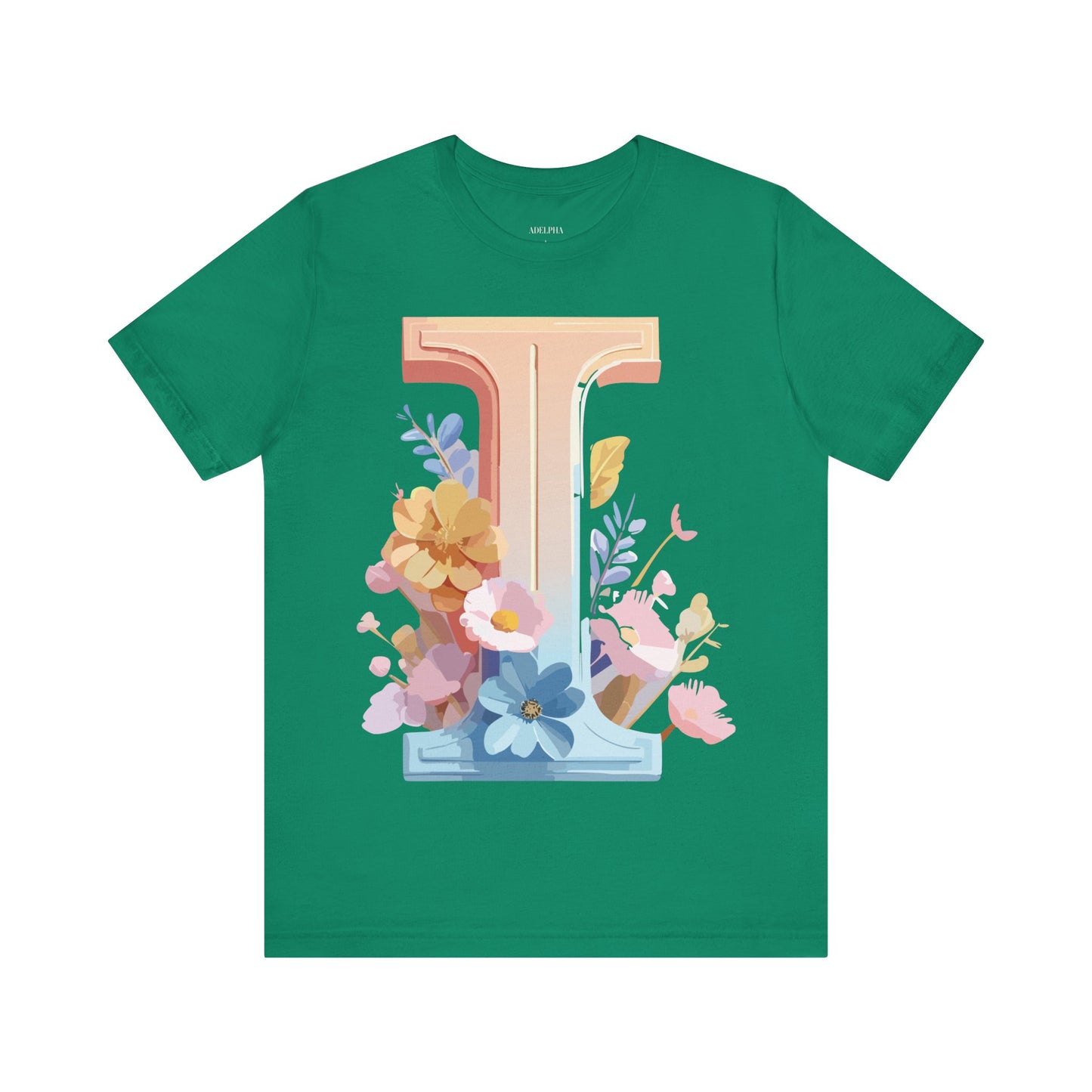 Natural Cotton Tee Shirt - Letters Collection - I Printify