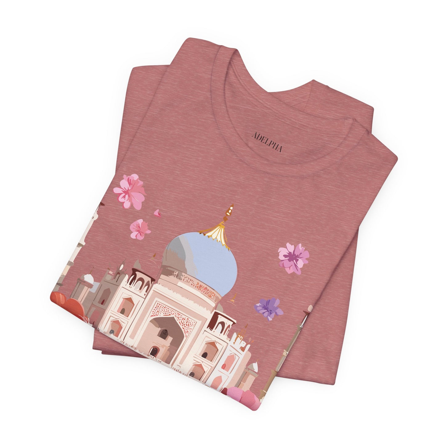 Natural Cotton Tee Shirt - Taj Mahal, India Printify