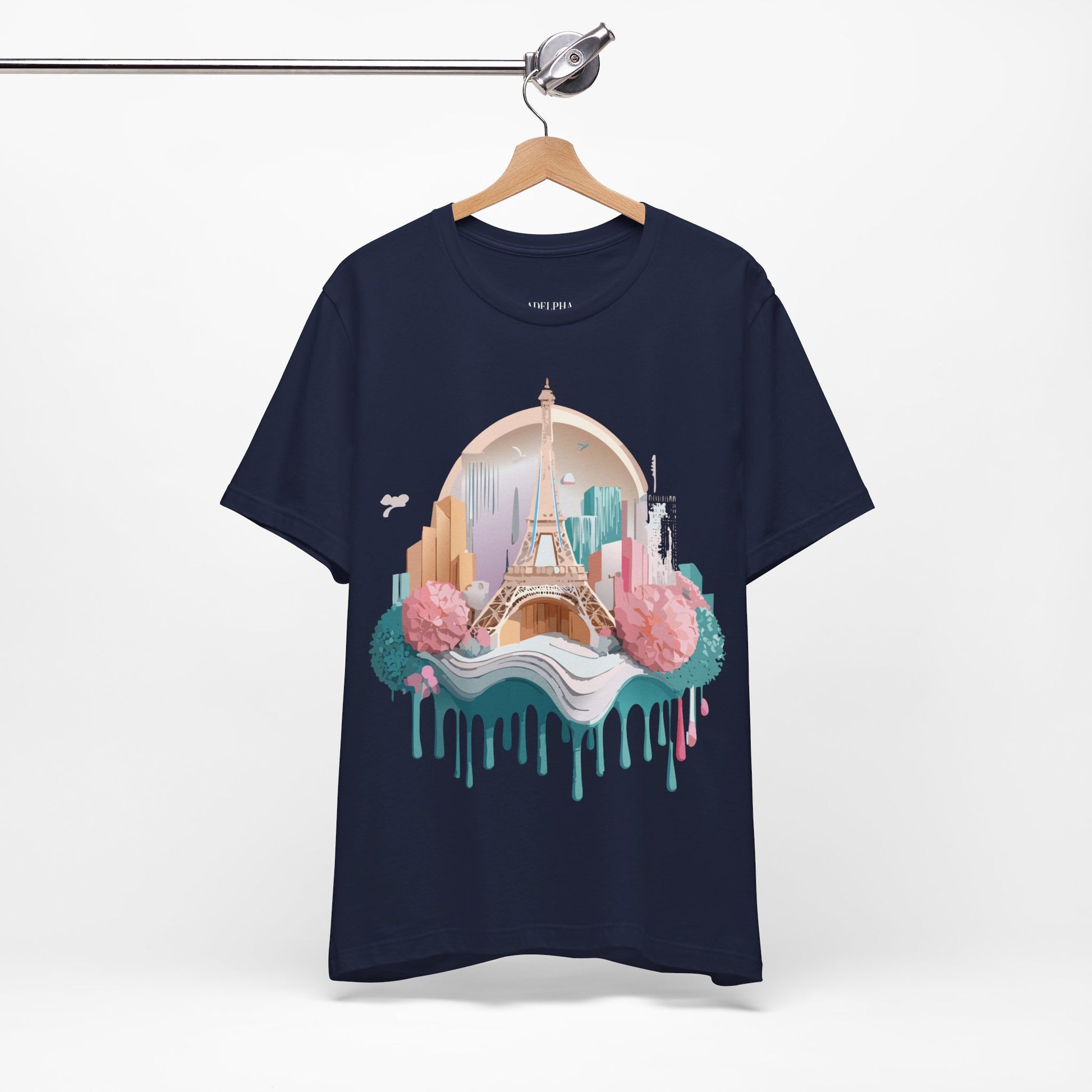 Natural Cotton Tee Shirt - Beautiful Places Collection - Paris Printify