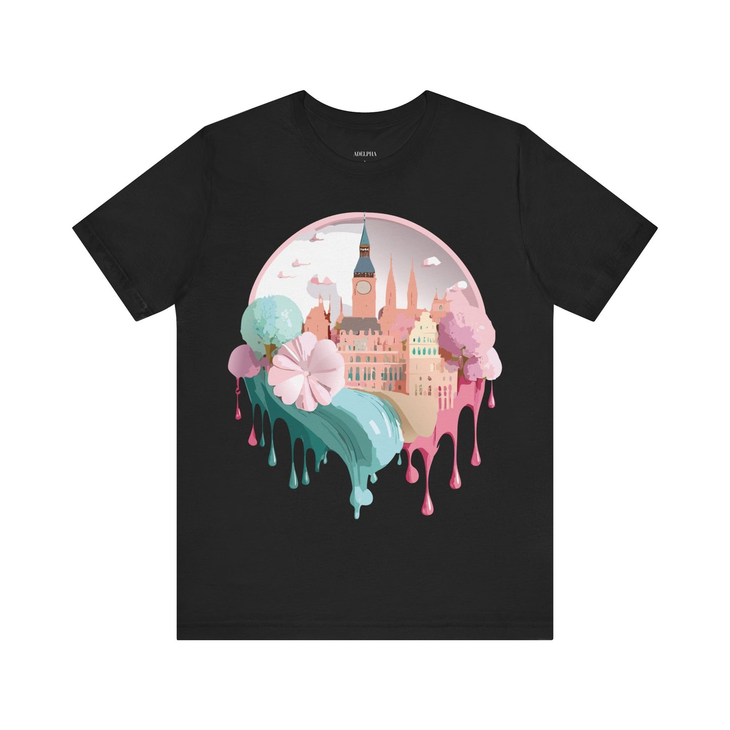 Natural Cotton Tee Shirt - Beautiful Places Collection - Prague Printify