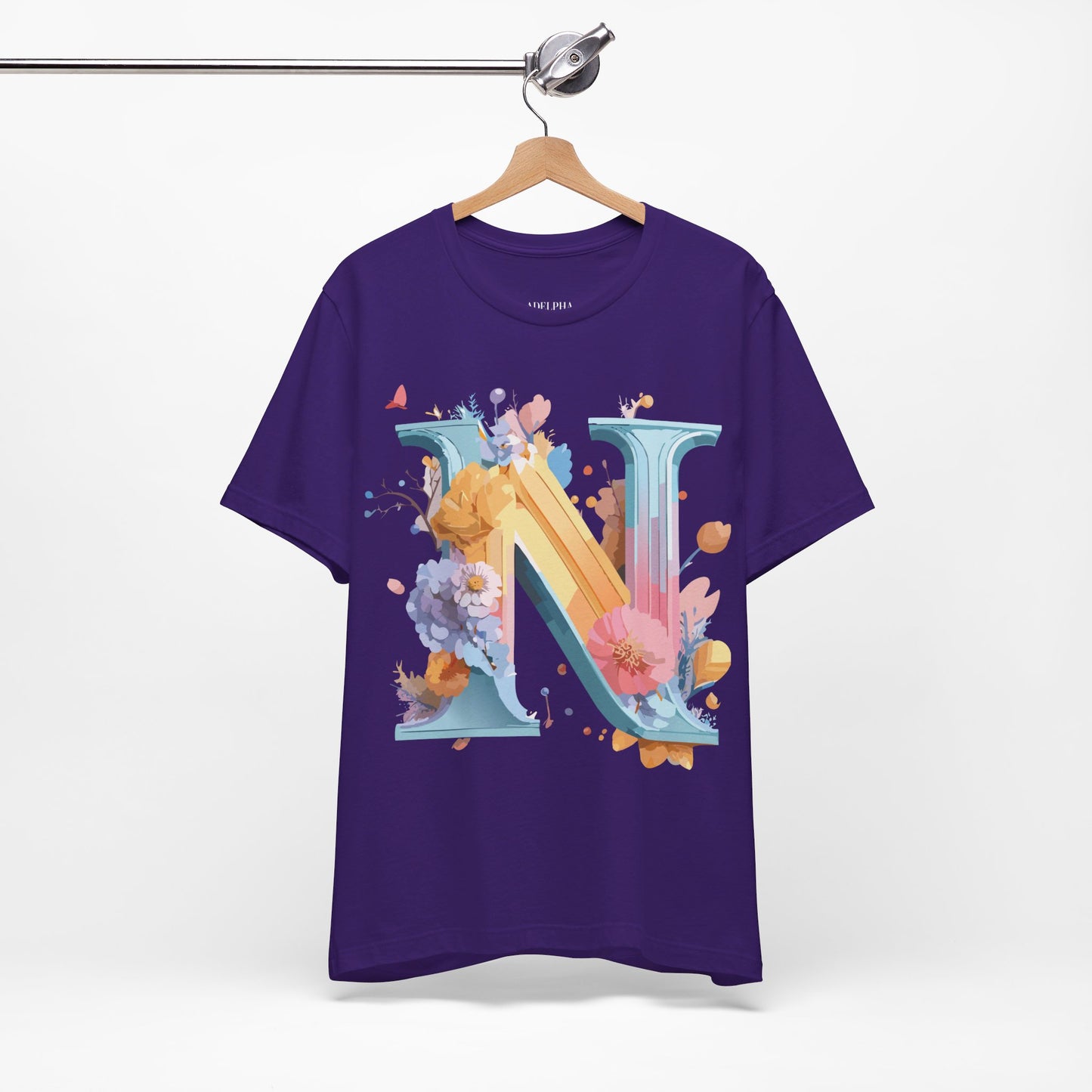 Natural Cotton Tee Shirt - Letters Collection - N Printify