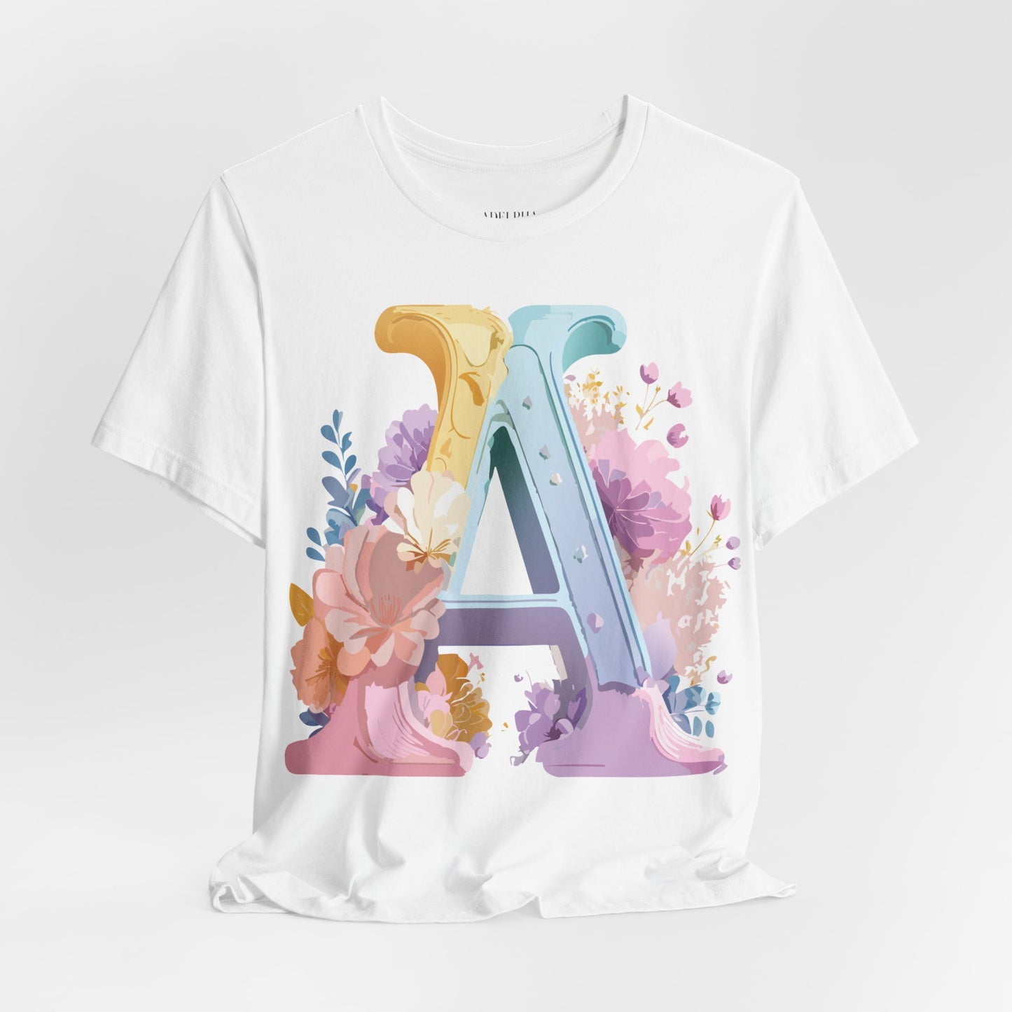Natural Cotton Tee Shirt - Letters Collection - A Printify