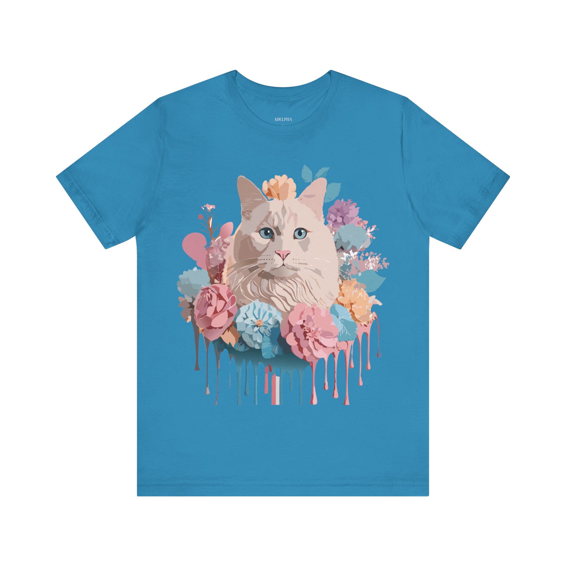 Natural Cotton Tee Shirt with Cat Printify
