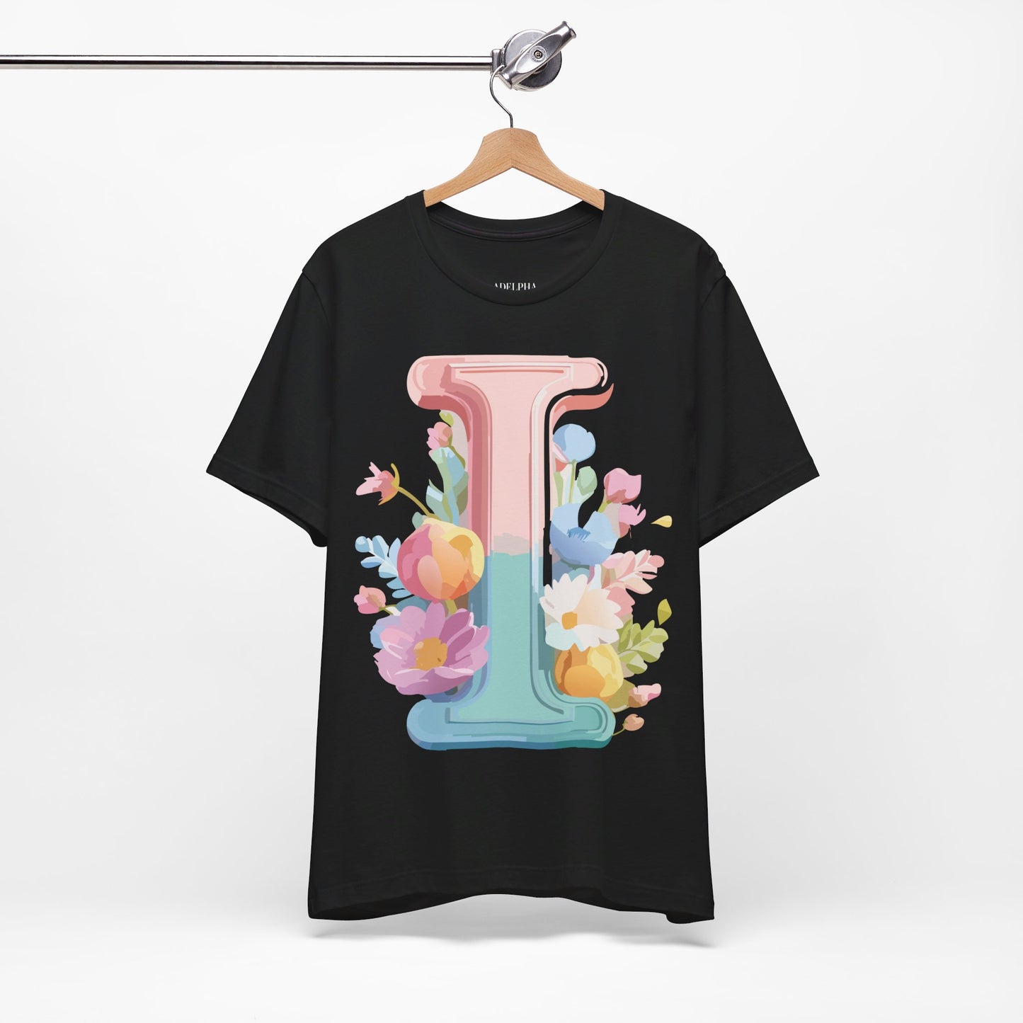 Natural Cotton Tee Shirt - Letters Collection - I Printify