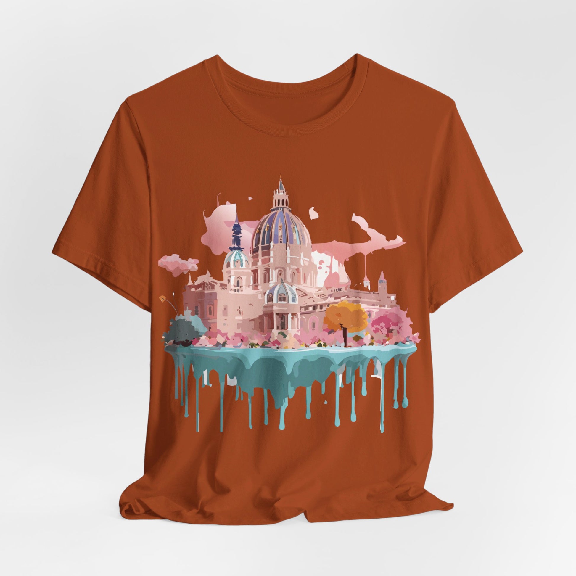 Natural Cotton Tee Shirt - Beautiful Places Collection - Vienna Printify