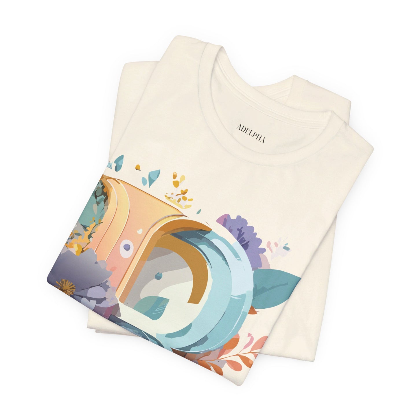 Natural Cotton Tee Shirt - Letters Collection - R Printify