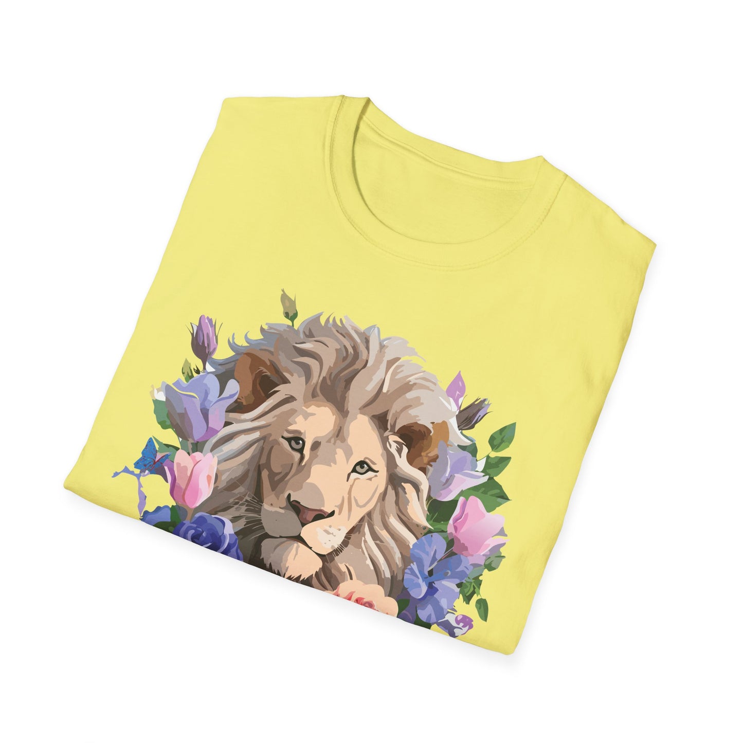 Lion Shirt, Shirt with Lion, Floral Lion Tee, Shirt with Animals