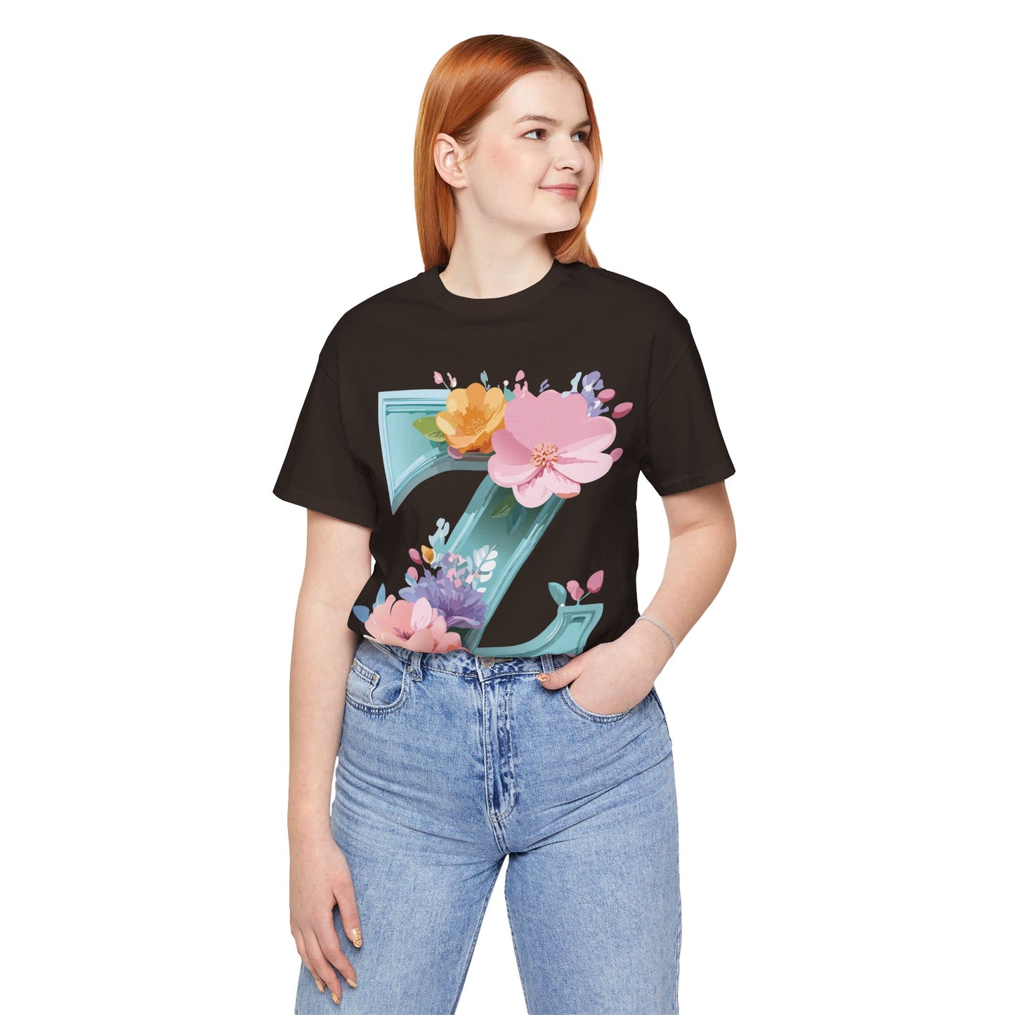 Natural Cotton Tee Shirt - Letters Collection - Z Printify