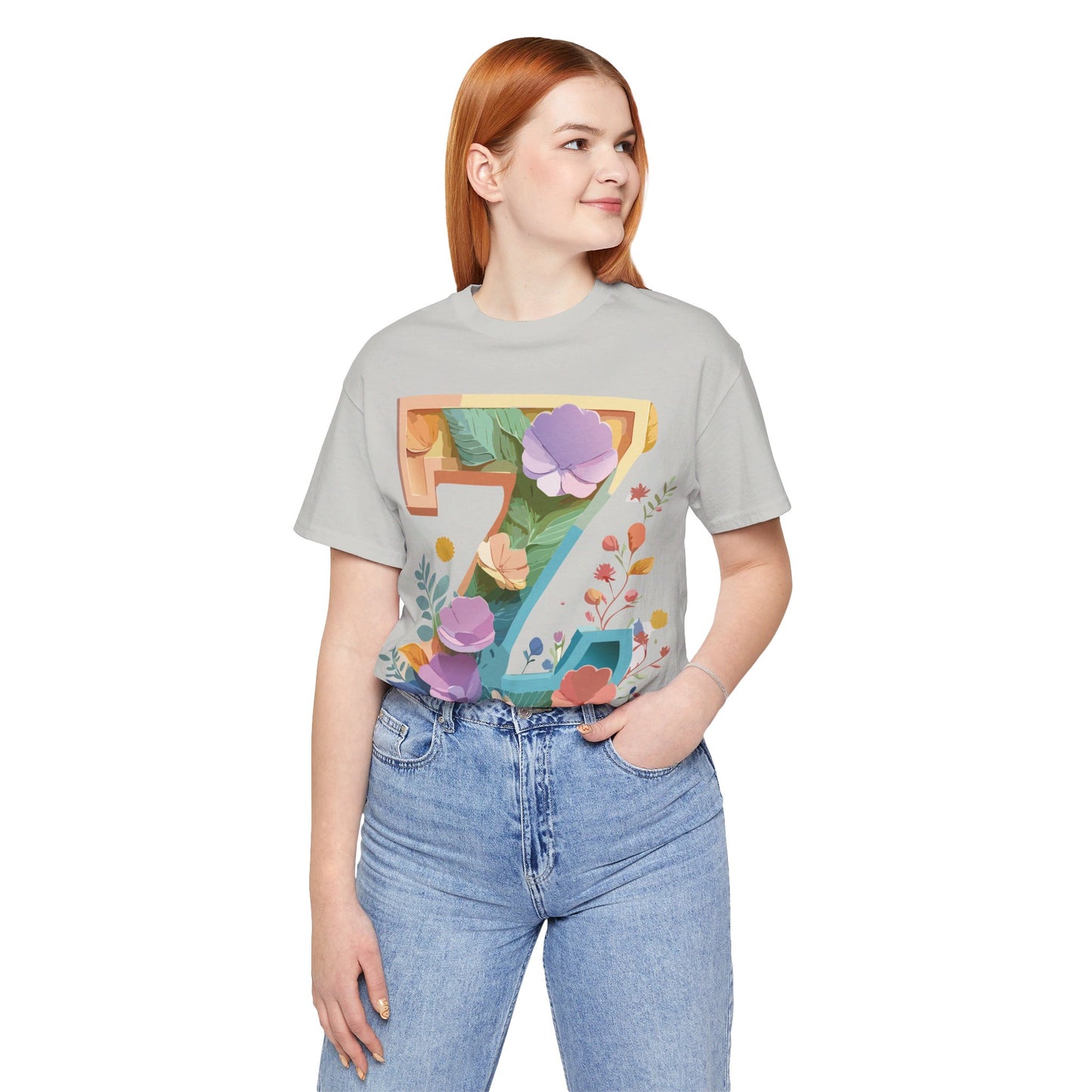 Natural Cotton Tee Shirt - Letters Collection - Z Printify