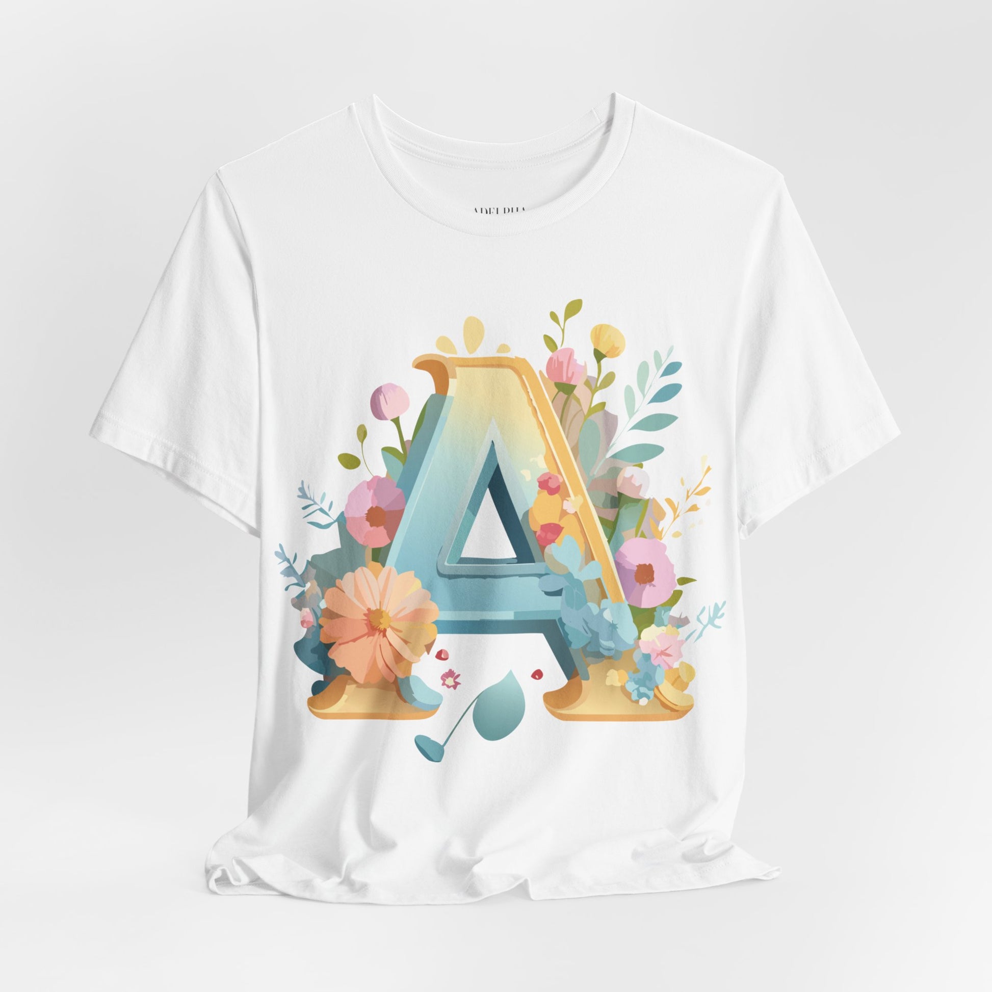 Natural Cotton Tee Shirt - Letters Collection - A Printify
