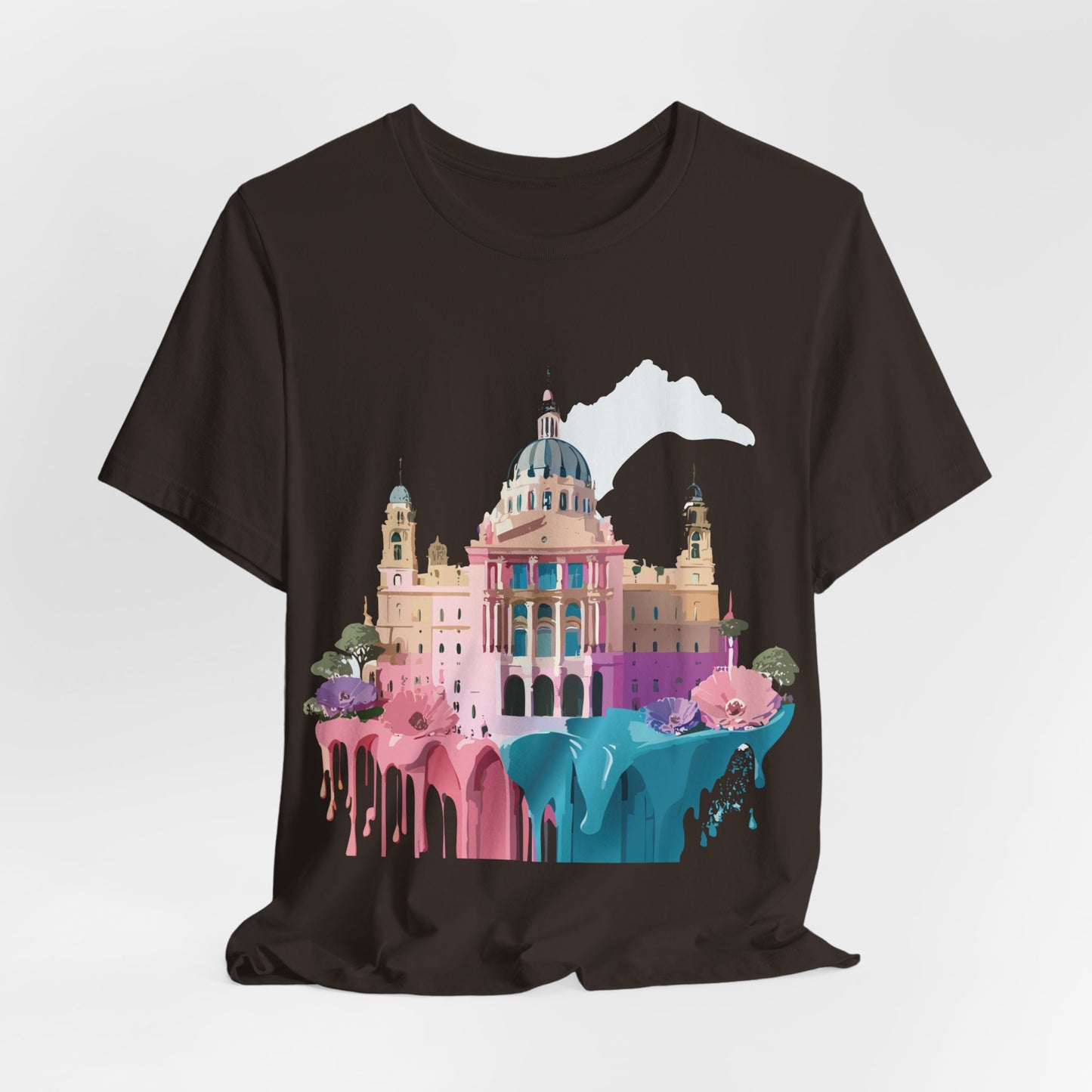 Natural Cotton Tee Shirt - Beautiful Places Collection - Madrid Printify