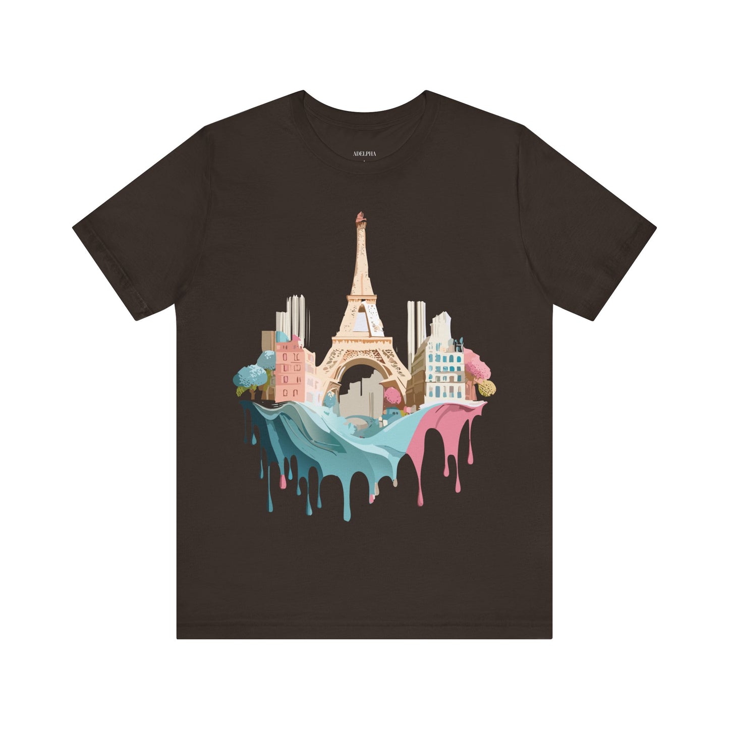 Natural Cotton Tee Shirt - Beautiful Places Collection - Paris Printify