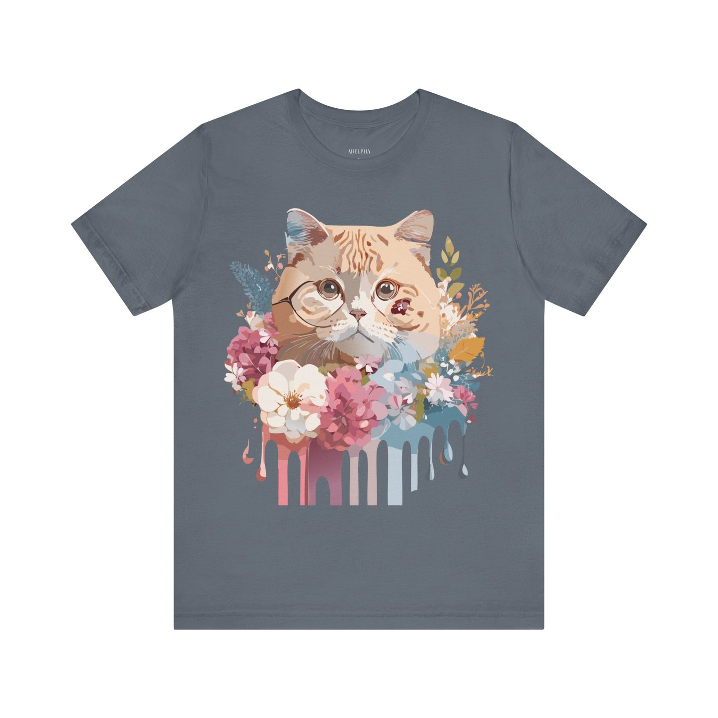 Natural Cotton Tee Shirt with Cat Printify