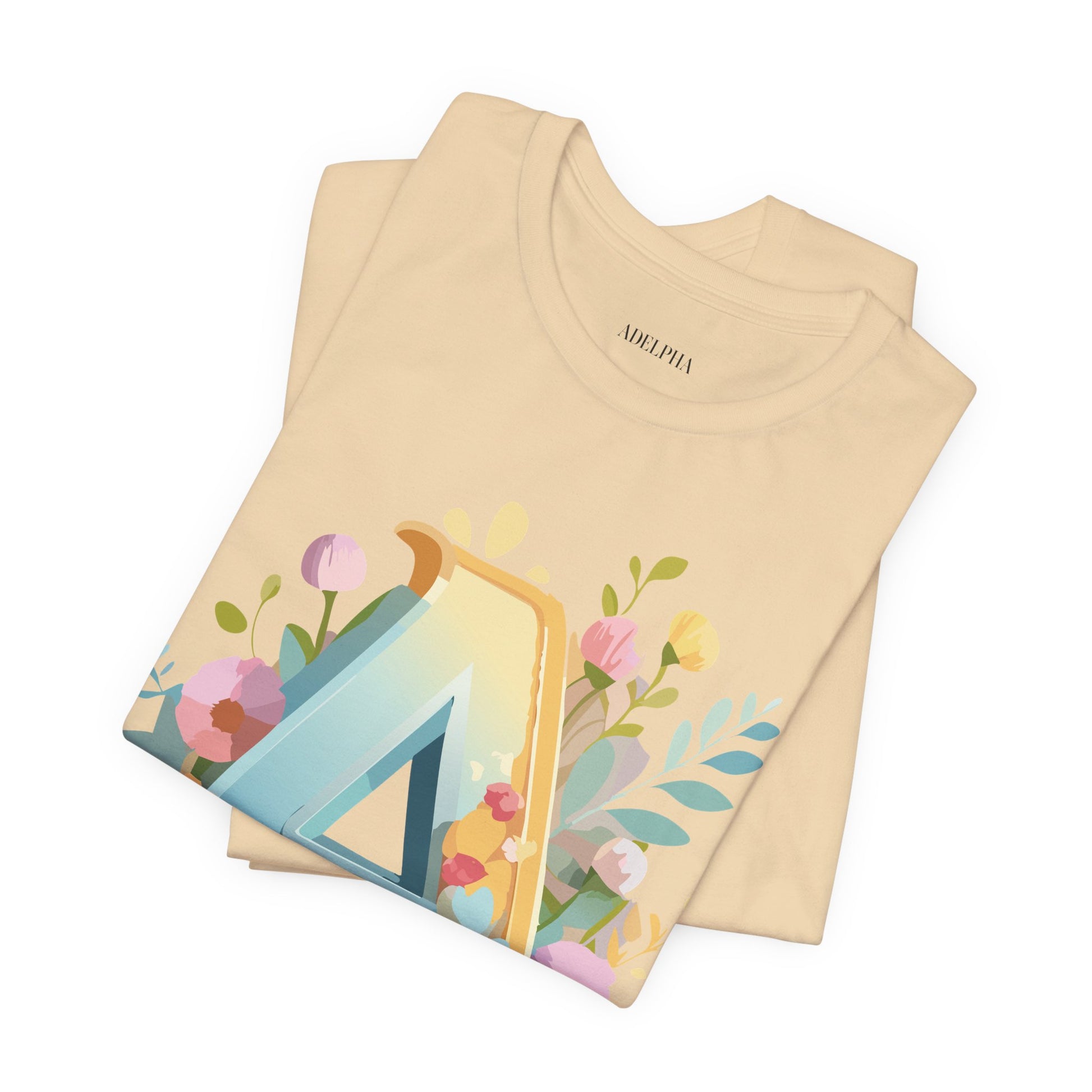Natural Cotton Tee Shirt - Letters Collection - A Printify