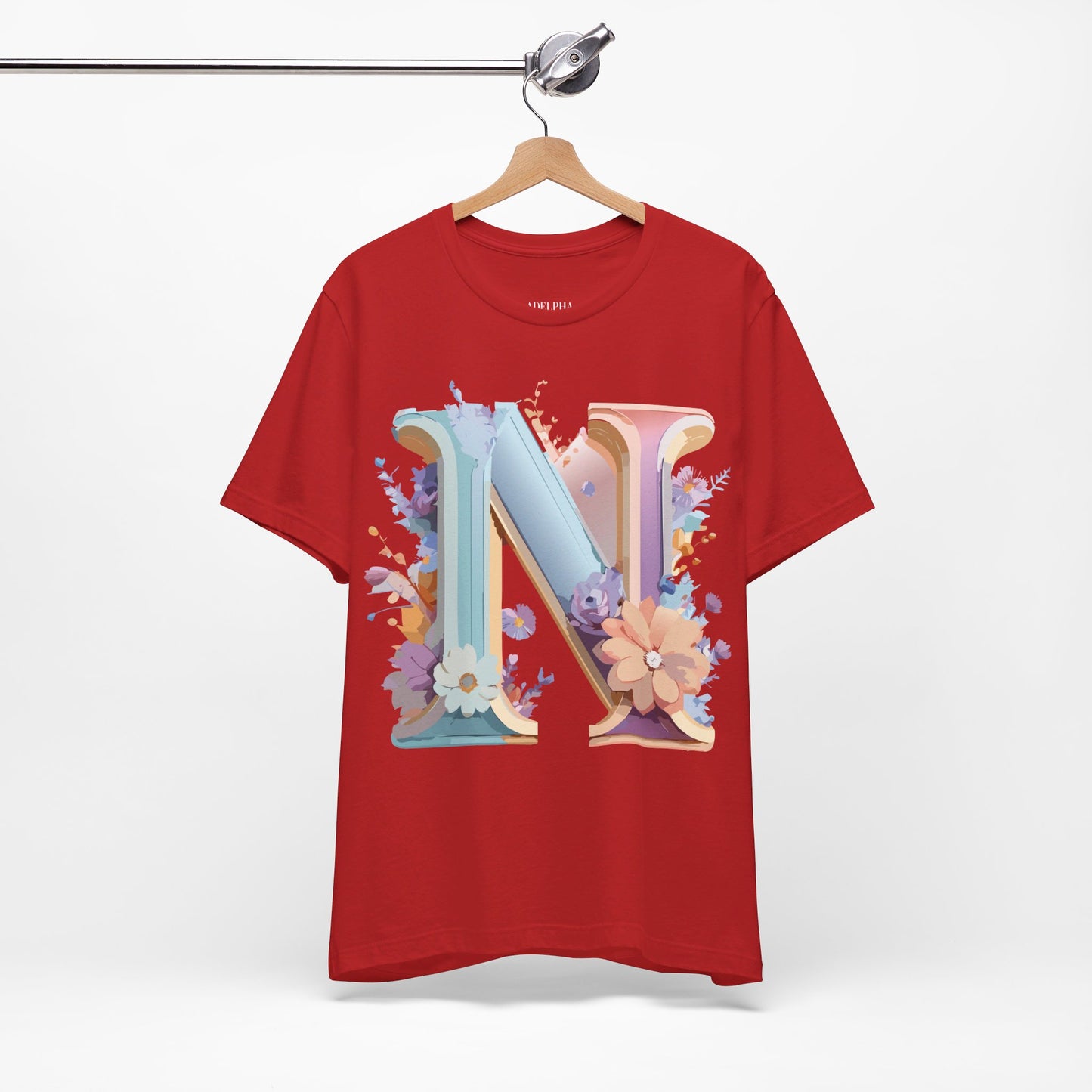 Natural Cotton Tee Shirt - Letters Collection - N Printify