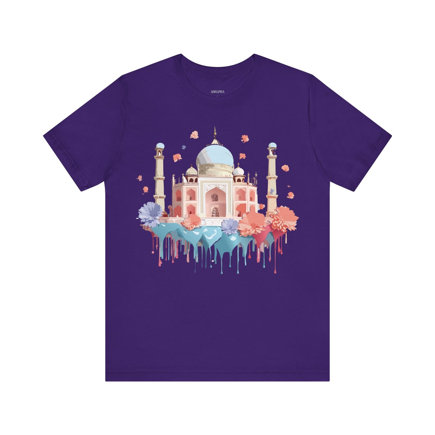 Natural Cotton Tee Shirt - Taj Mahal, India Printify