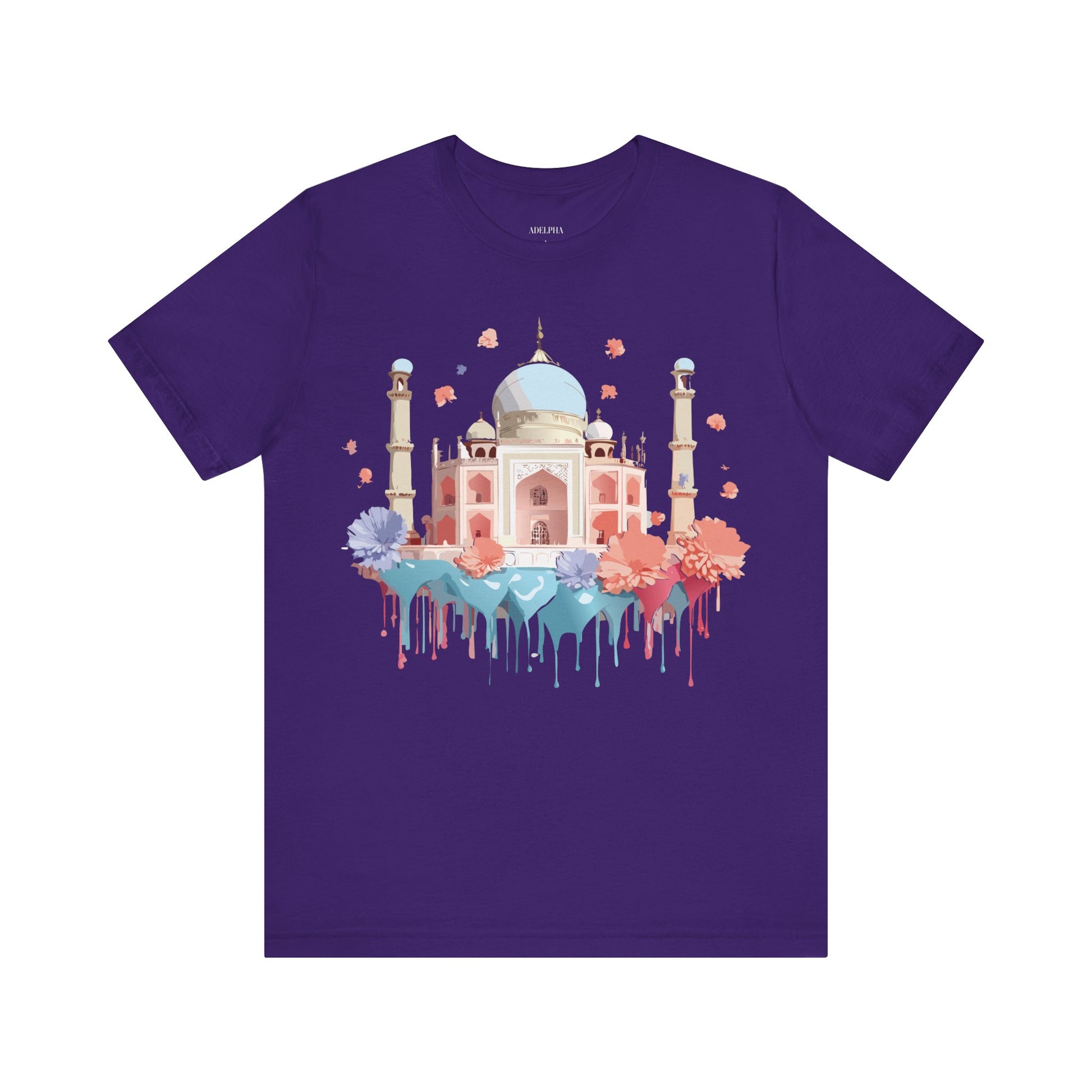 Natural Cotton Tee Shirt - Taj Mahal, India Printify