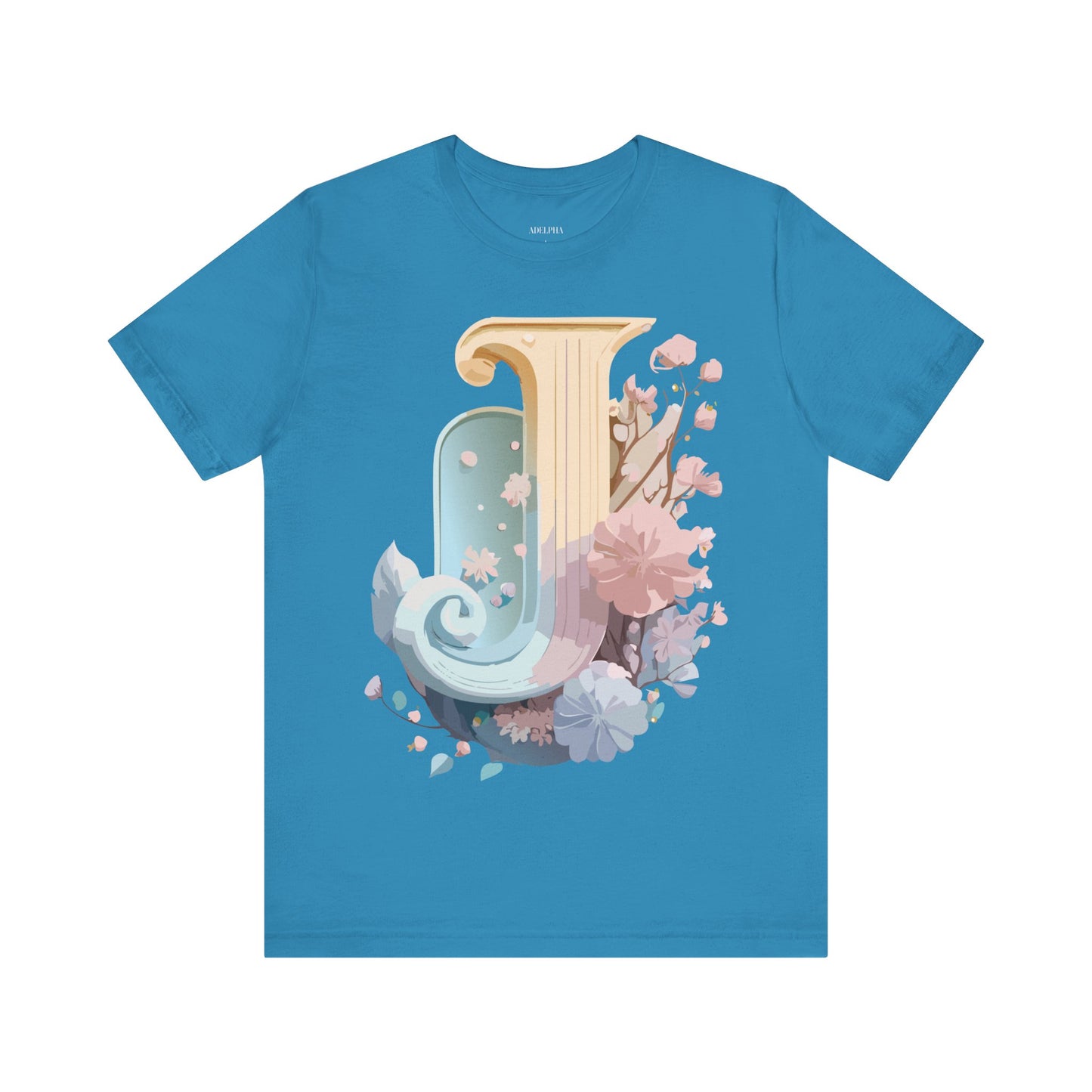 Natural Cotton Tee Shirt - Letters Collection - J Printify