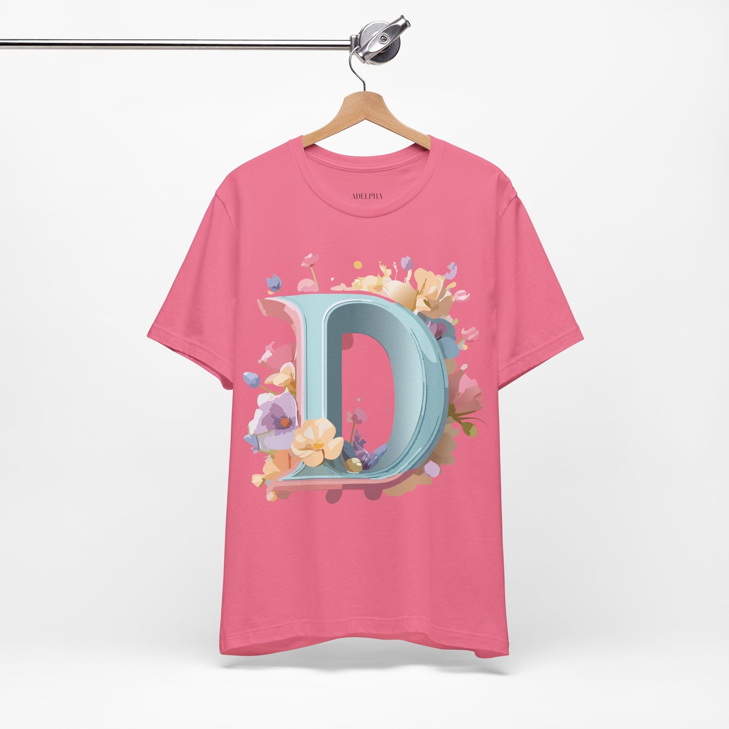 Natural Cotton Tee Shirt - Letters Collection - D Printify