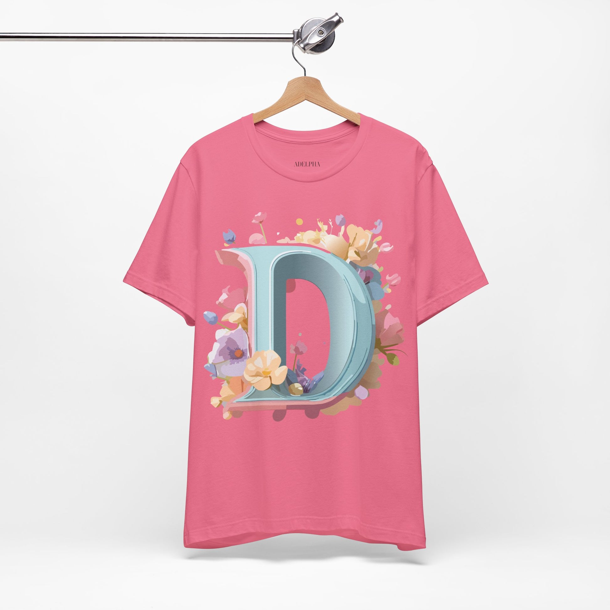 Natural Cotton Tee Shirt - Letters Collection - D Printify