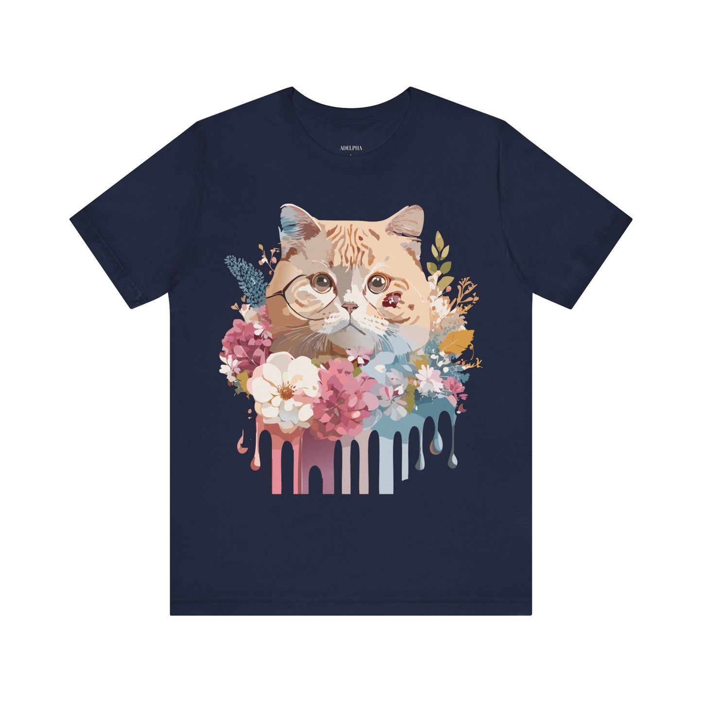 Natural Cotton Tee Shirt with Cat Printify