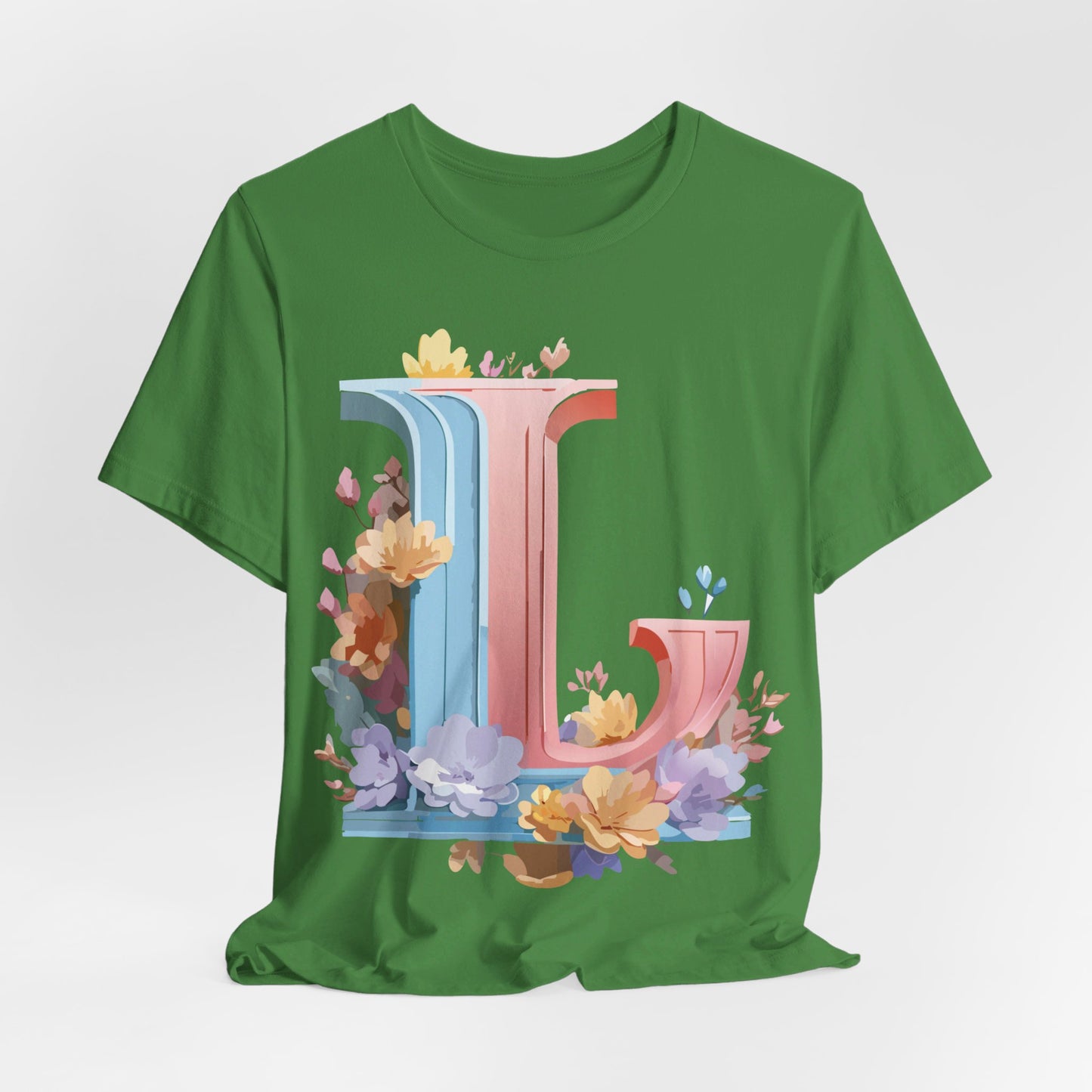 Natural Cotton Tee Shirt - Letters Collection - L Printify