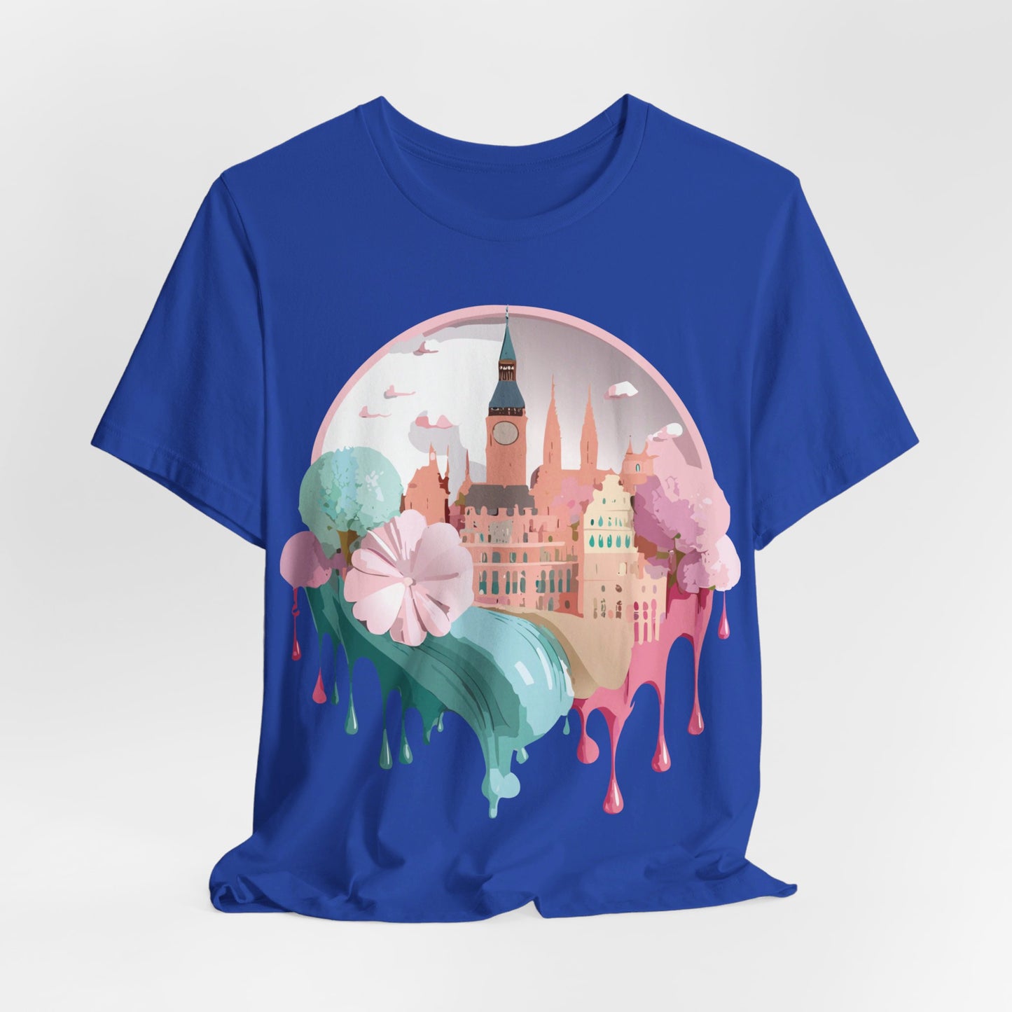 Natural Cotton Tee Shirt - Beautiful Places Collection - Prague Printify