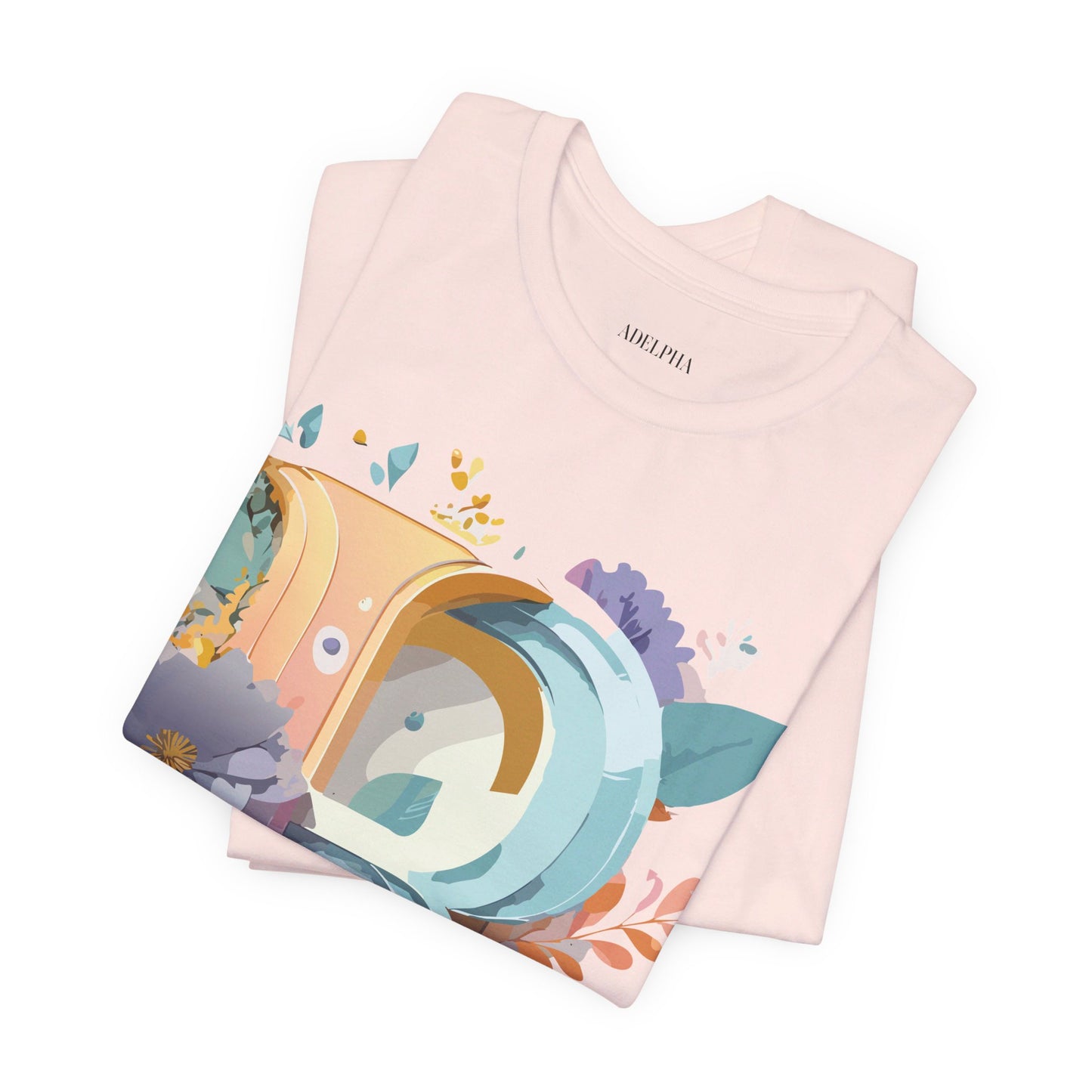 Natural Cotton Tee Shirt - Letters Collection - R Printify