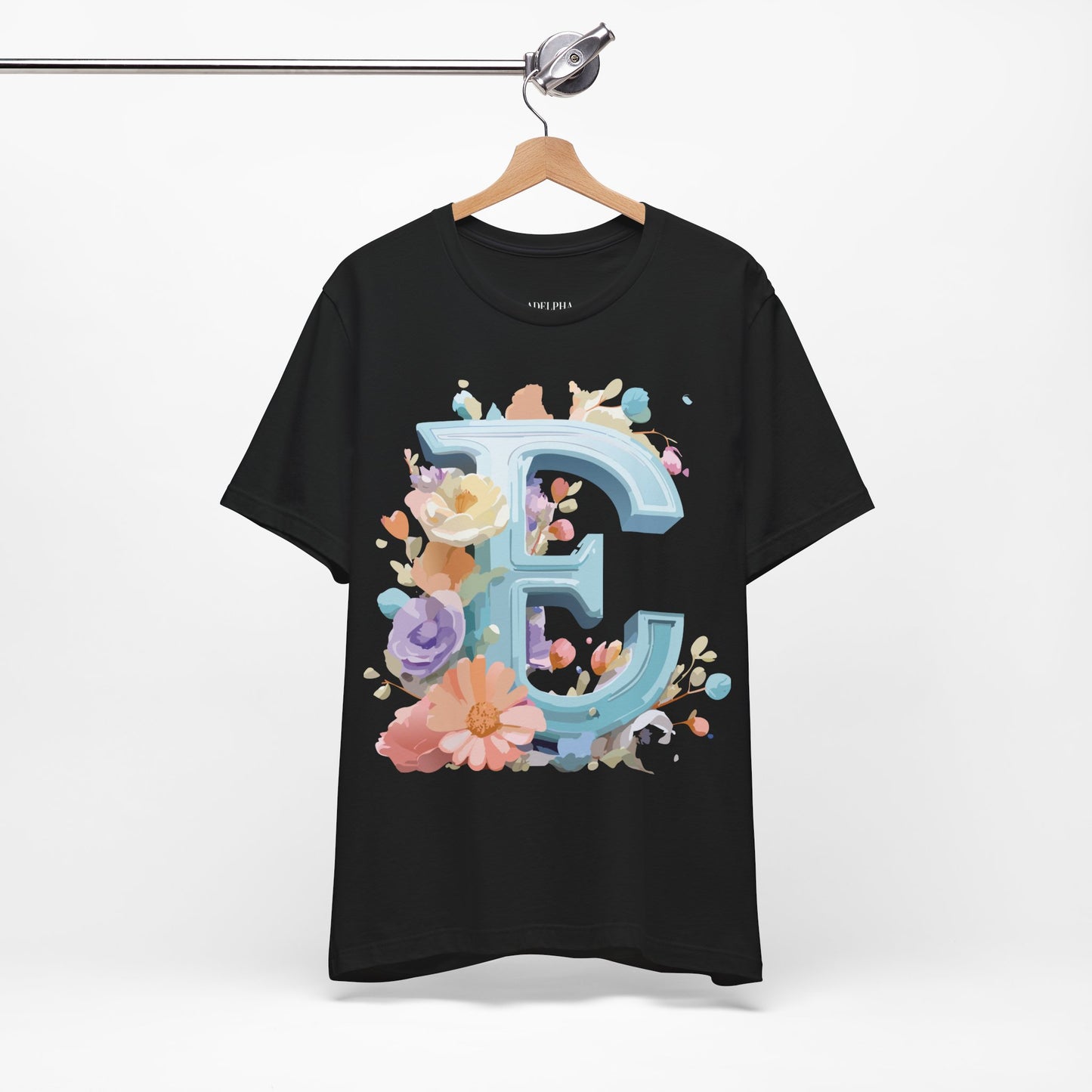 Natural Cotton Tee Shirt - Letters Collection - E Printify