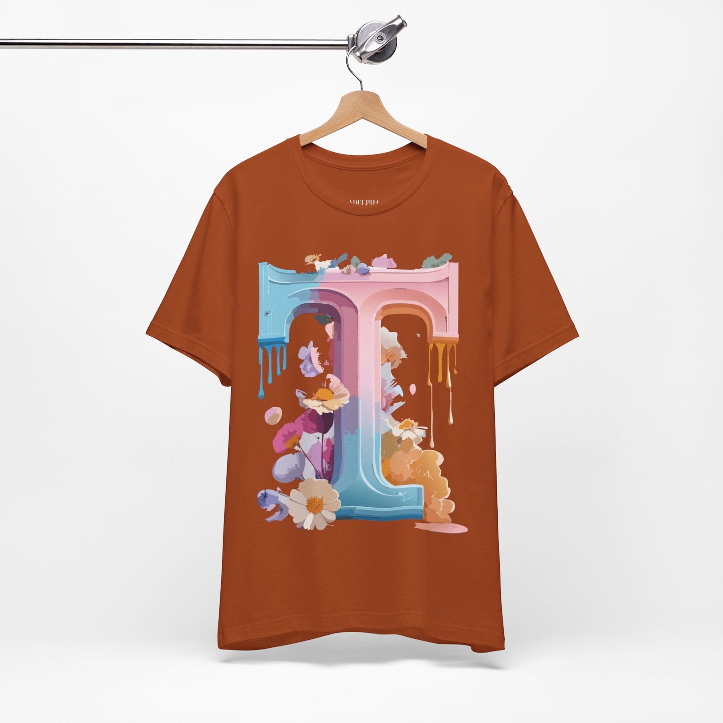 Natural Cotton Tee Shirt - Letters Collection - T Printify