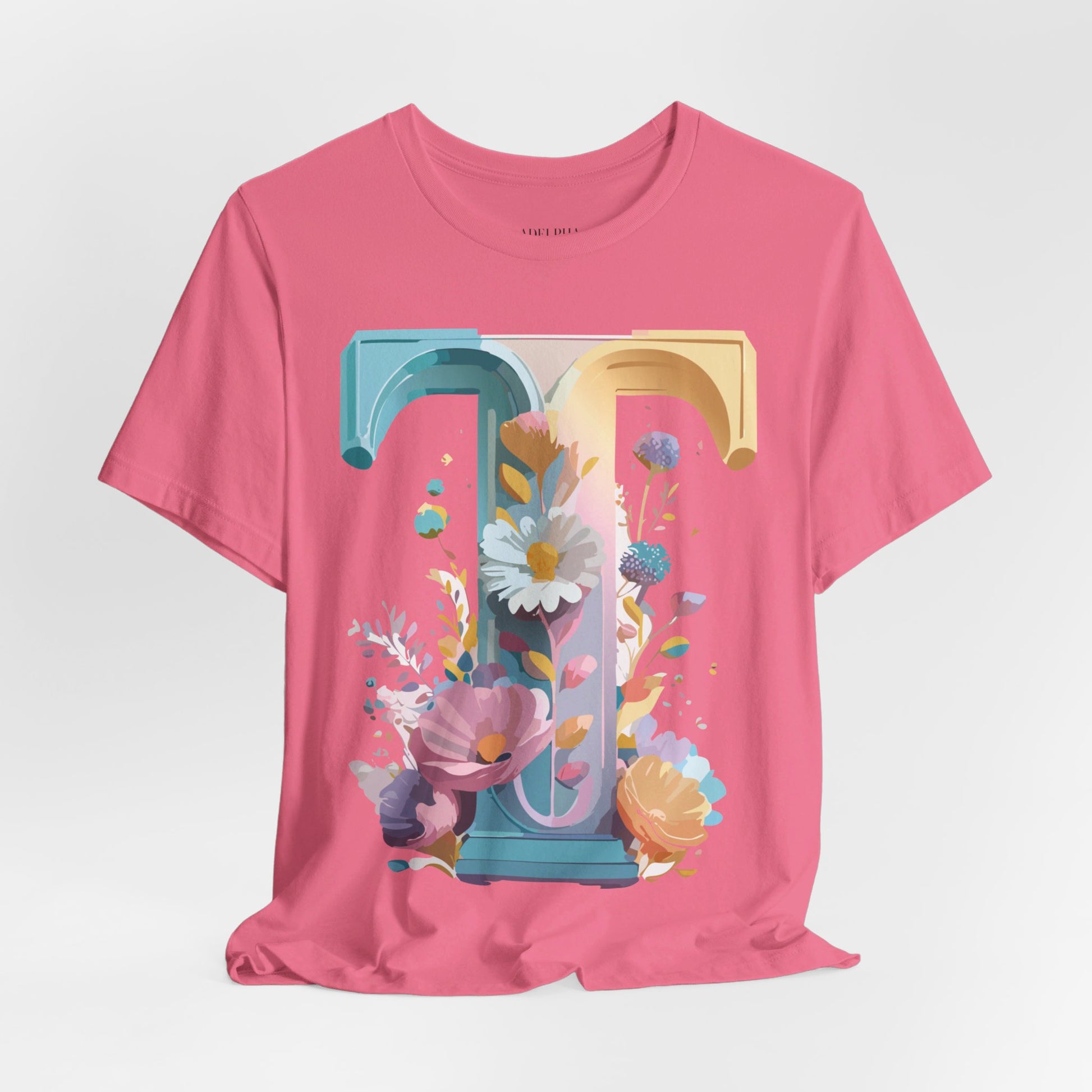 Natural Cotton Tee Shirt - Letters Collection - T Printify