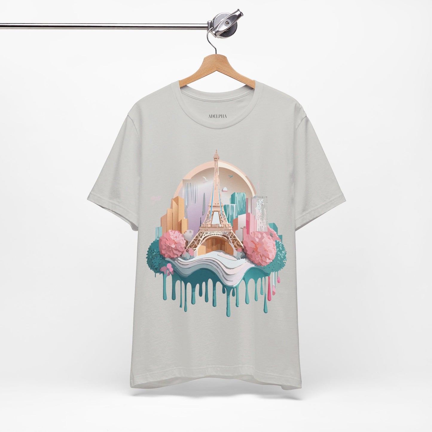 Natural Cotton Tee Shirt - Beautiful Places Collection - Paris Printify