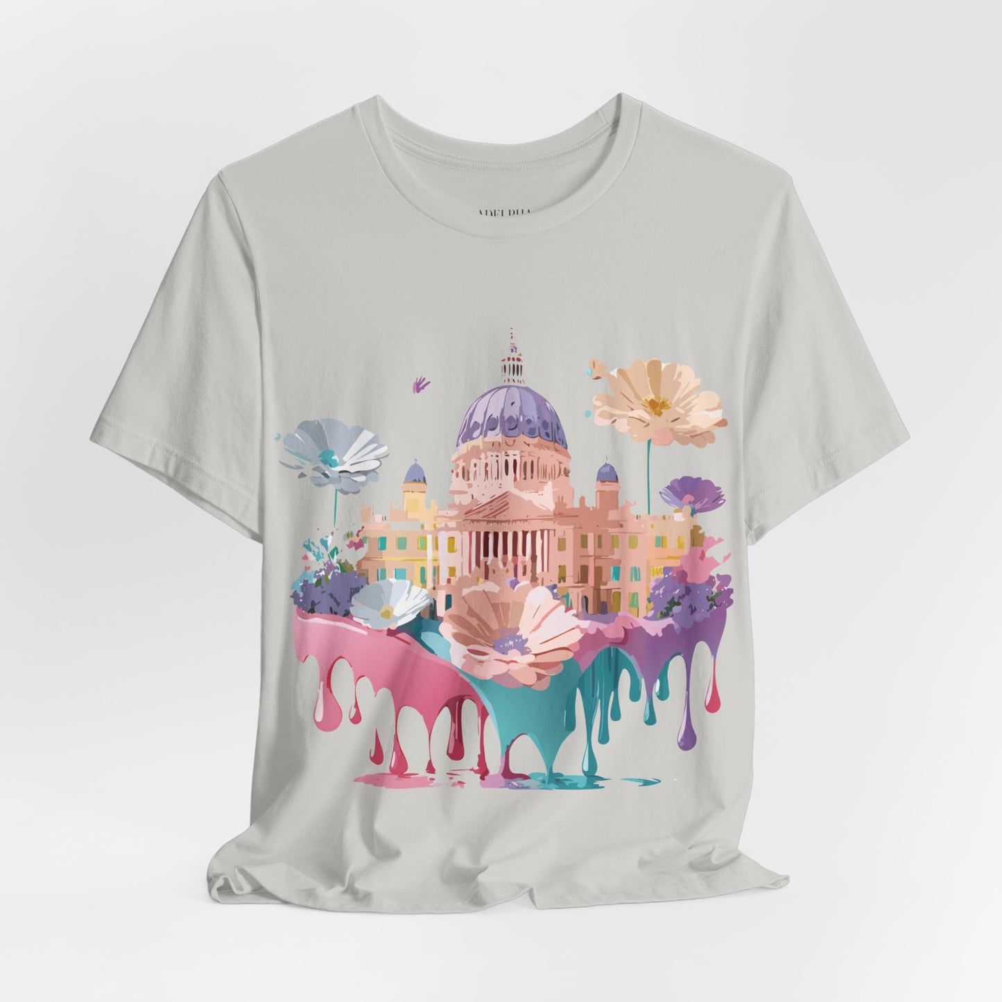 Natural Cotton Tee Shirt - Beautiful Places Collection - Madrid Printify