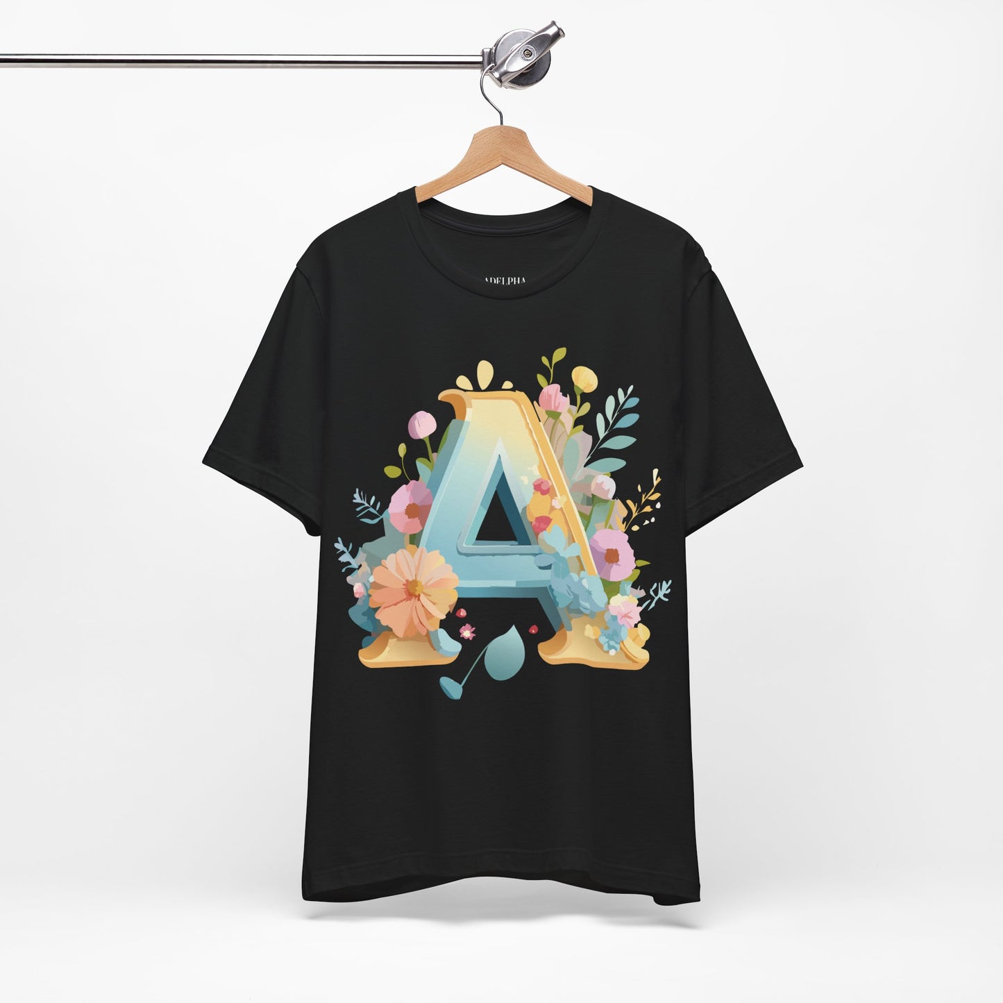 Natural Cotton Tee Shirt - Letters Collection - A Printify