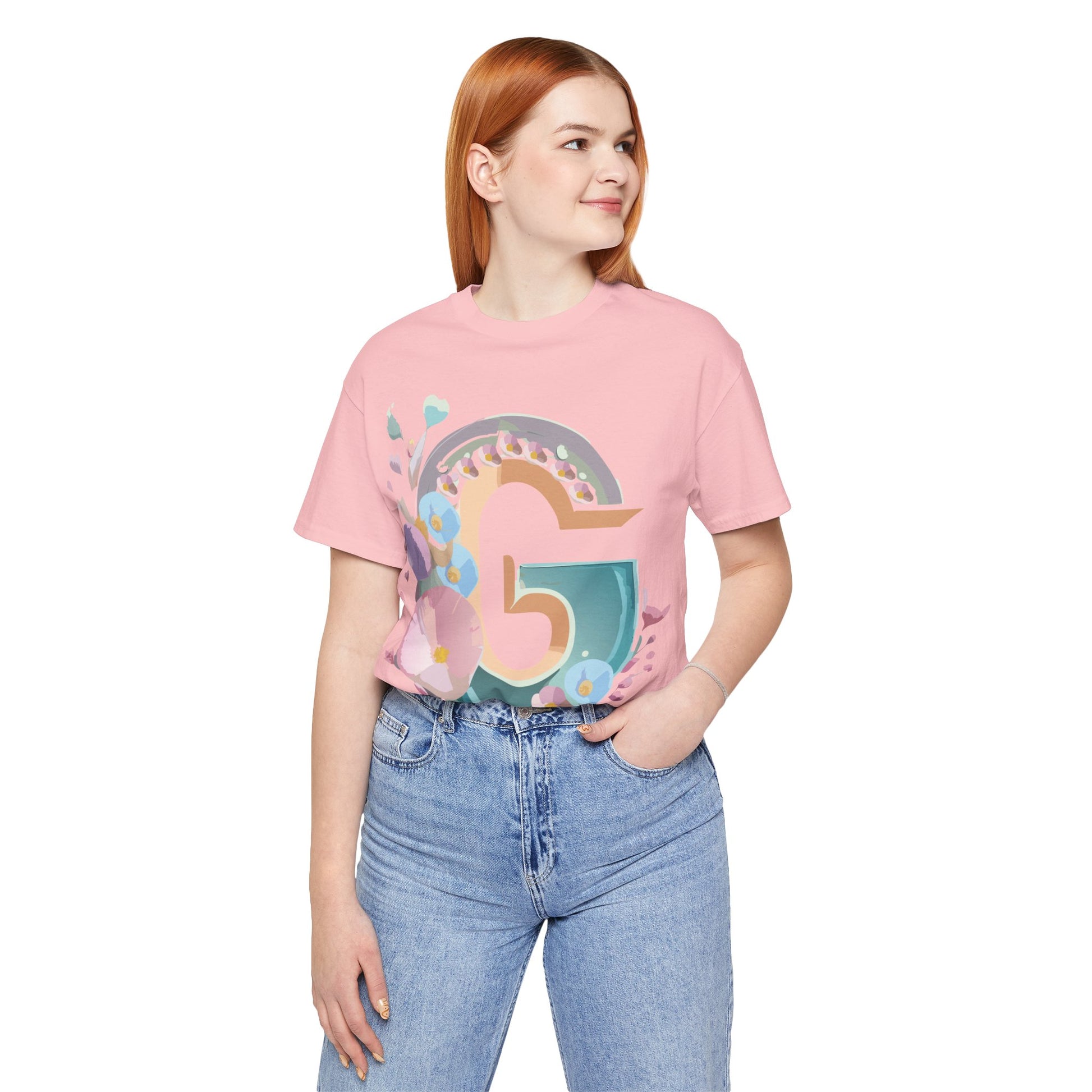 Natural Cotton Tee Shirt - Letters Collection - G Printify