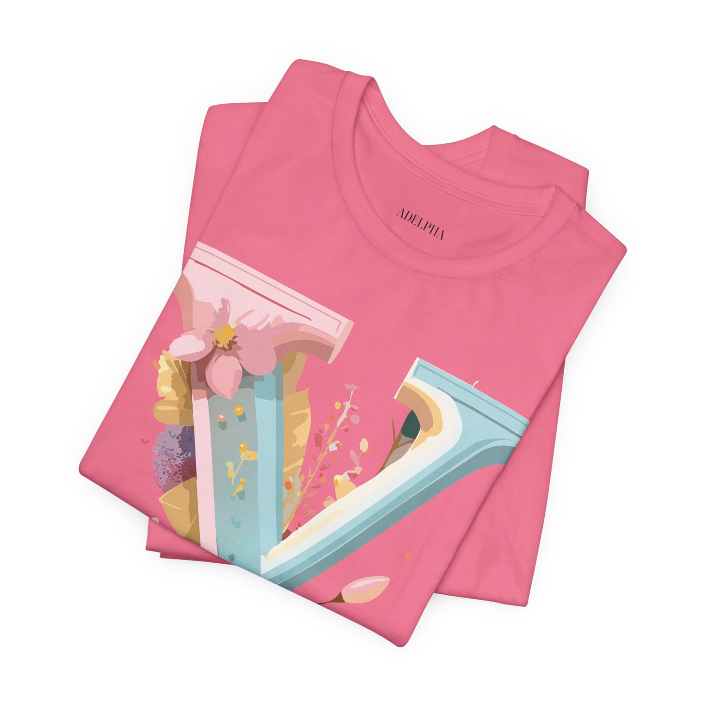 Natural Cotton Tee Shirt - Letters Collection - Y Printify