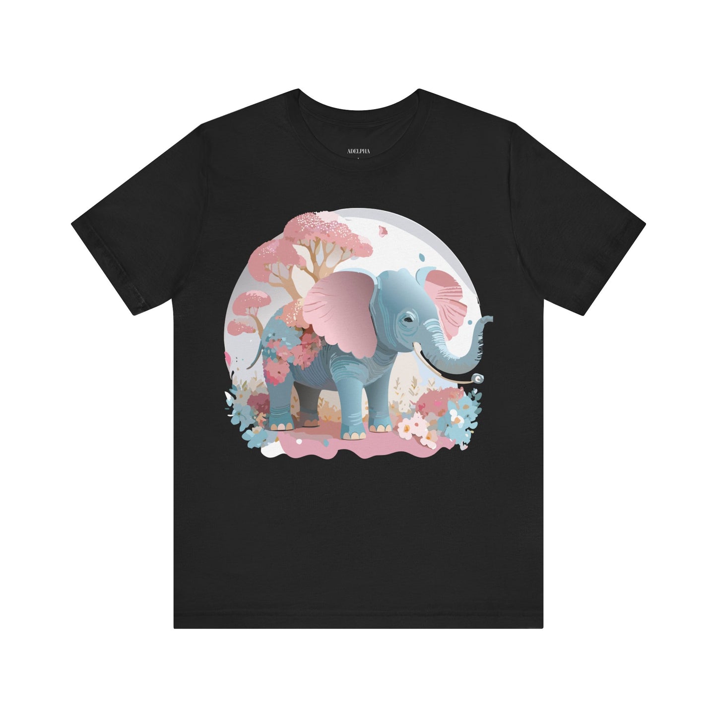 Natural Cotton Tee Shirt with Elephant Printify