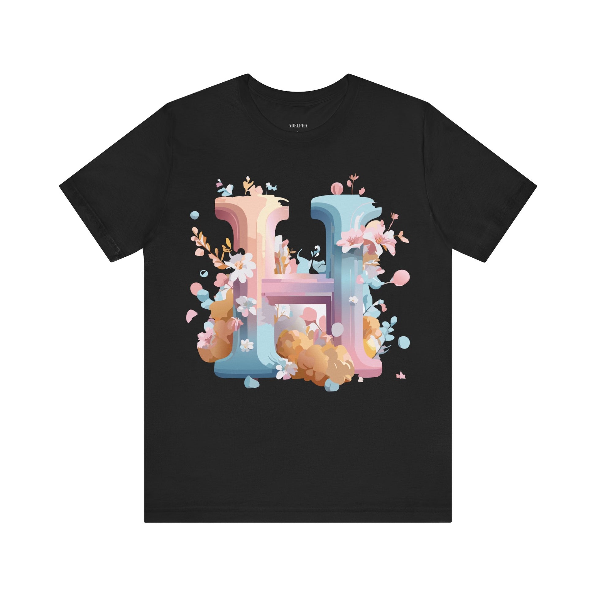 Natural Cotton Tee Shirt - Letters Collection - H Printify