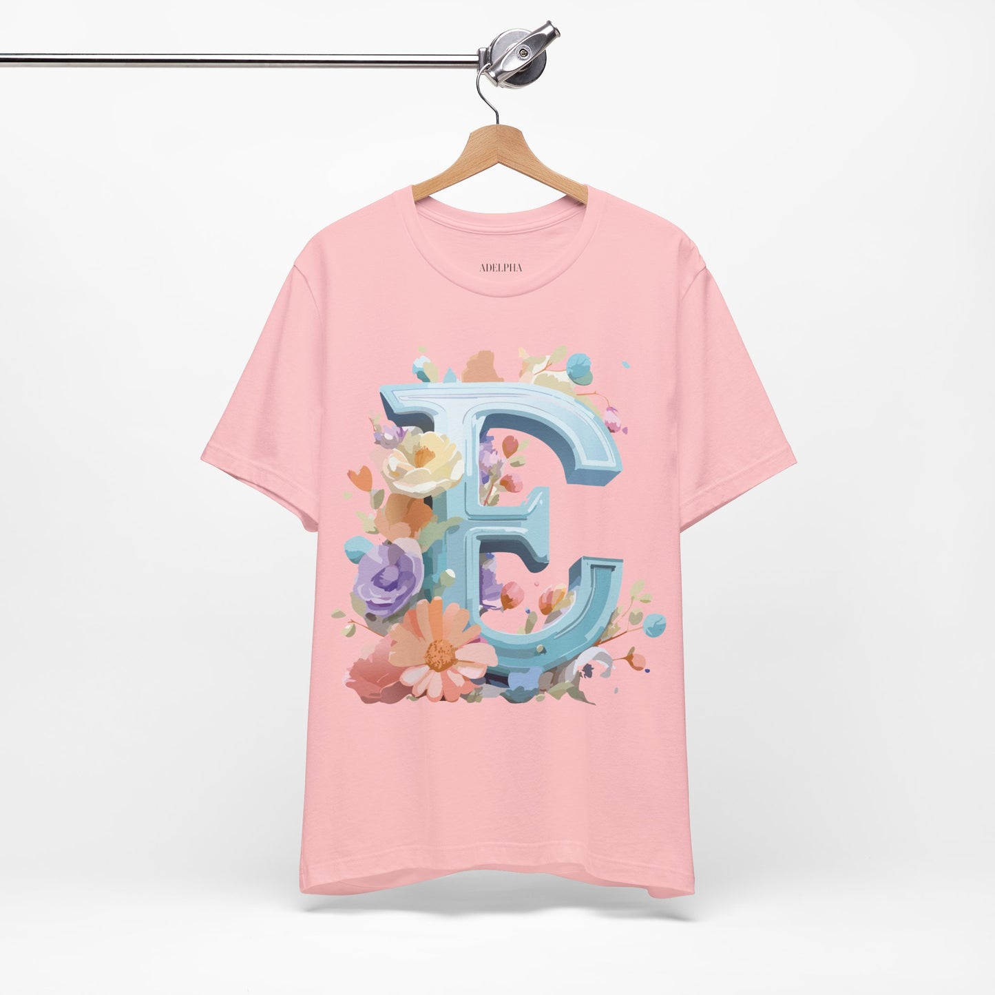 Natural Cotton Tee Shirt - Letters Collection - E Printify
