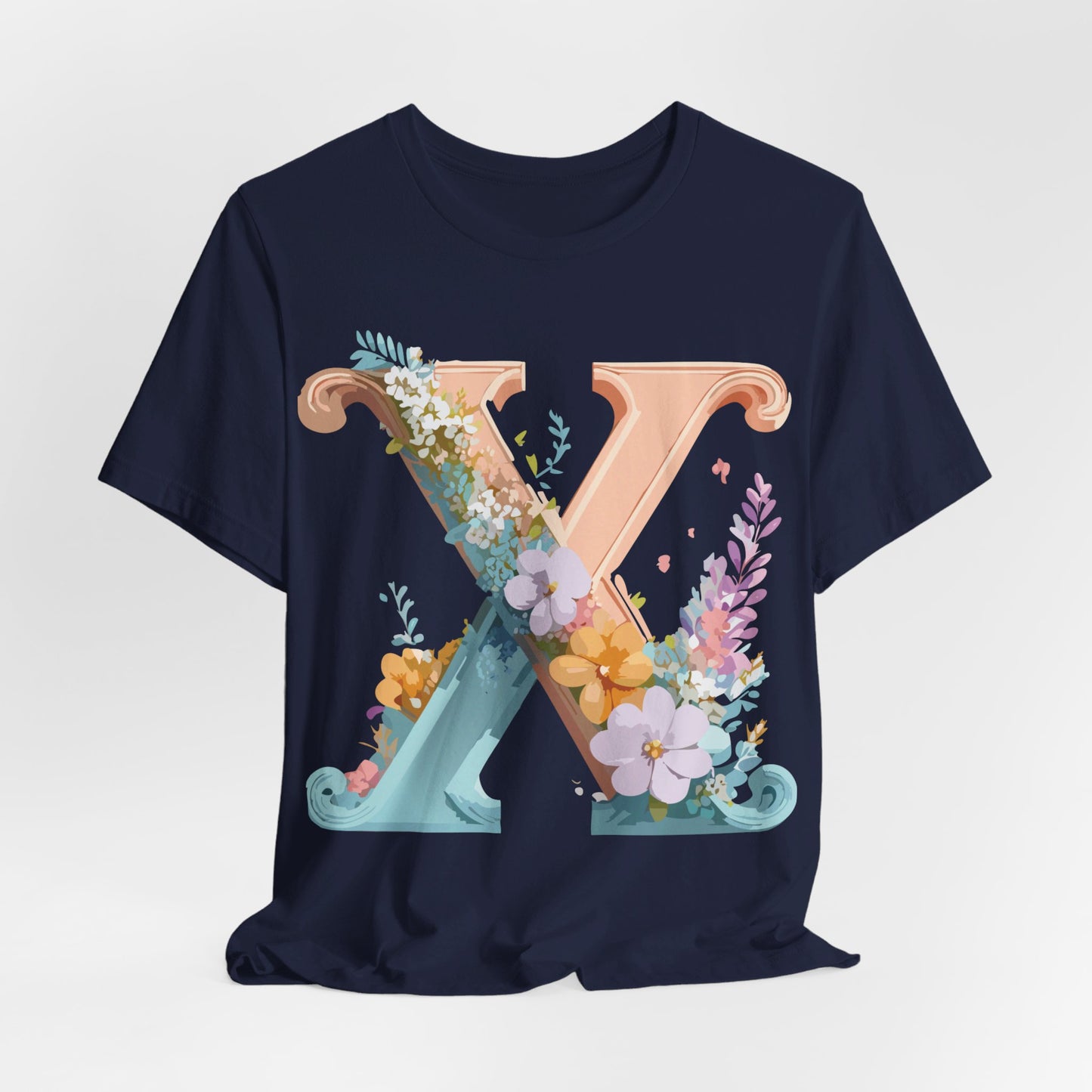 Natural Cotton Tee Shirt - Letters Collection - X Printify