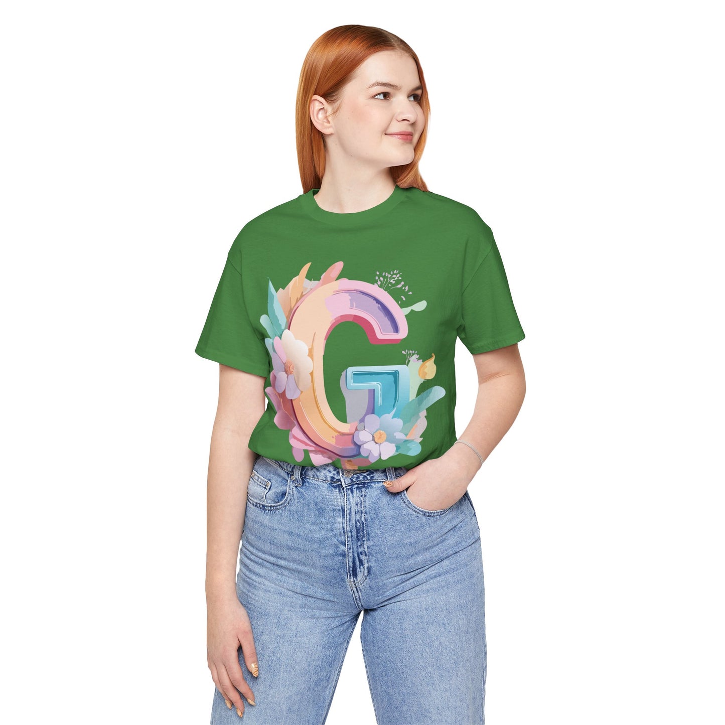 Natural Cotton Tee Shirt - Letters Collection - G Printify