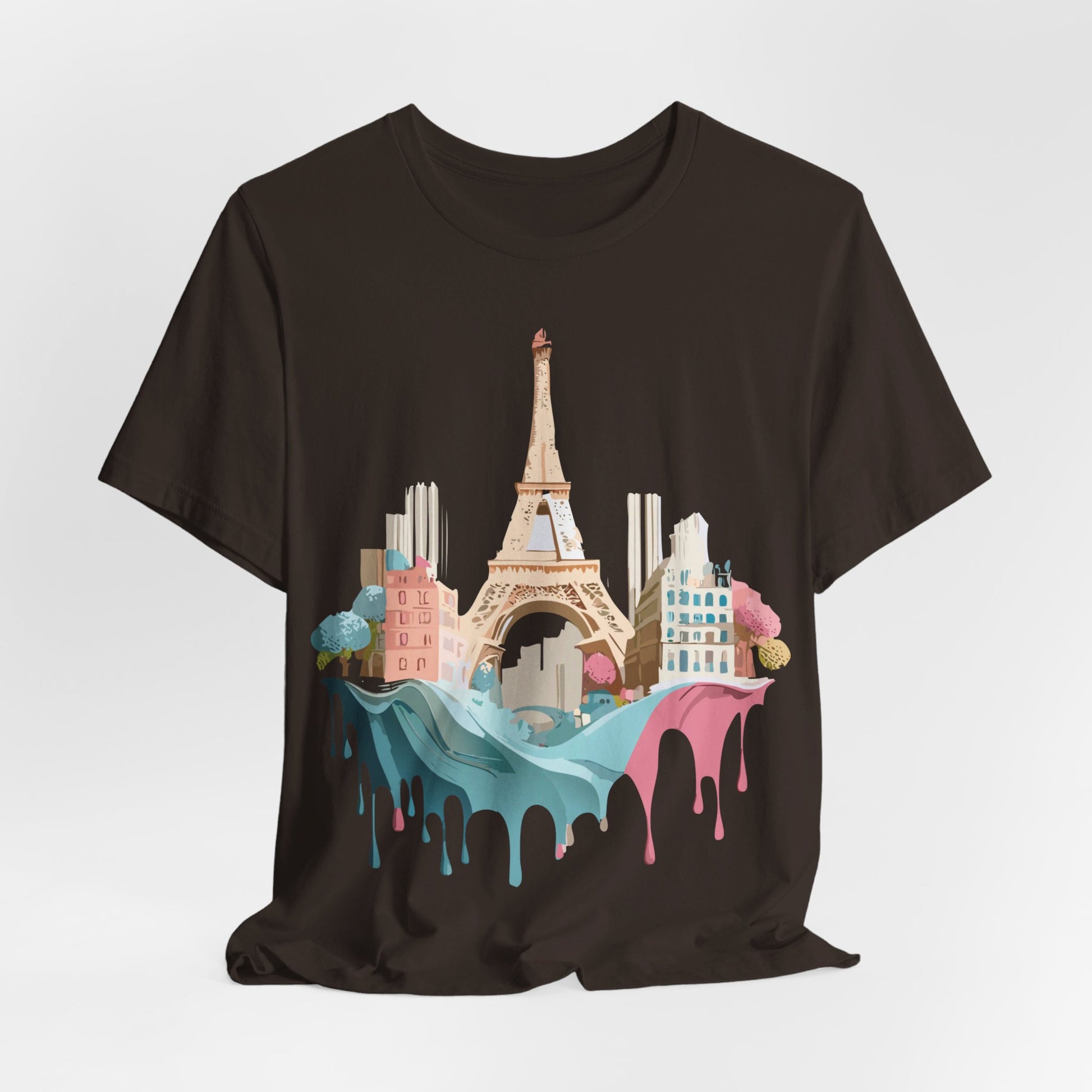 Natural Cotton Tee Shirt - Beautiful Places Collection - Paris Printify